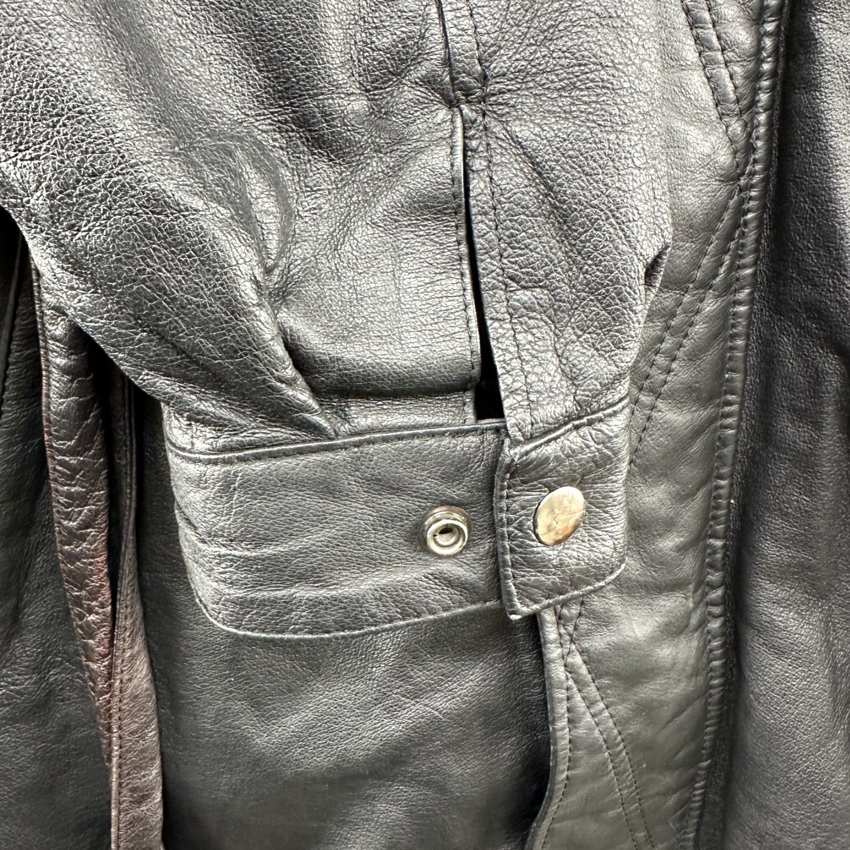 Vintage VINTAGE Wilsons Leather Coat Mens XLT Black Full Zip Lined Thinsulate Overcoat Size US XL / EU 56 / 4 - 2 Thumbnail