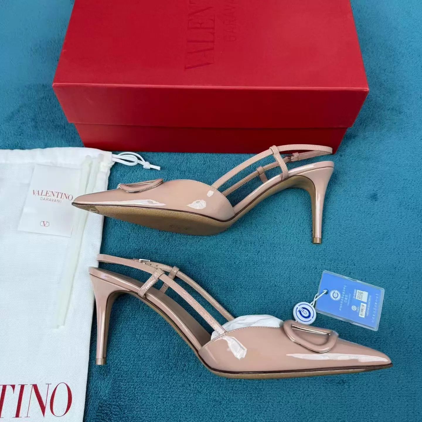 Valentino Valentino Cinnamon Pink Patent Leather Back Strap Heels 40 Size US 9.5 / IT 39.5 - 3 Thumbnail