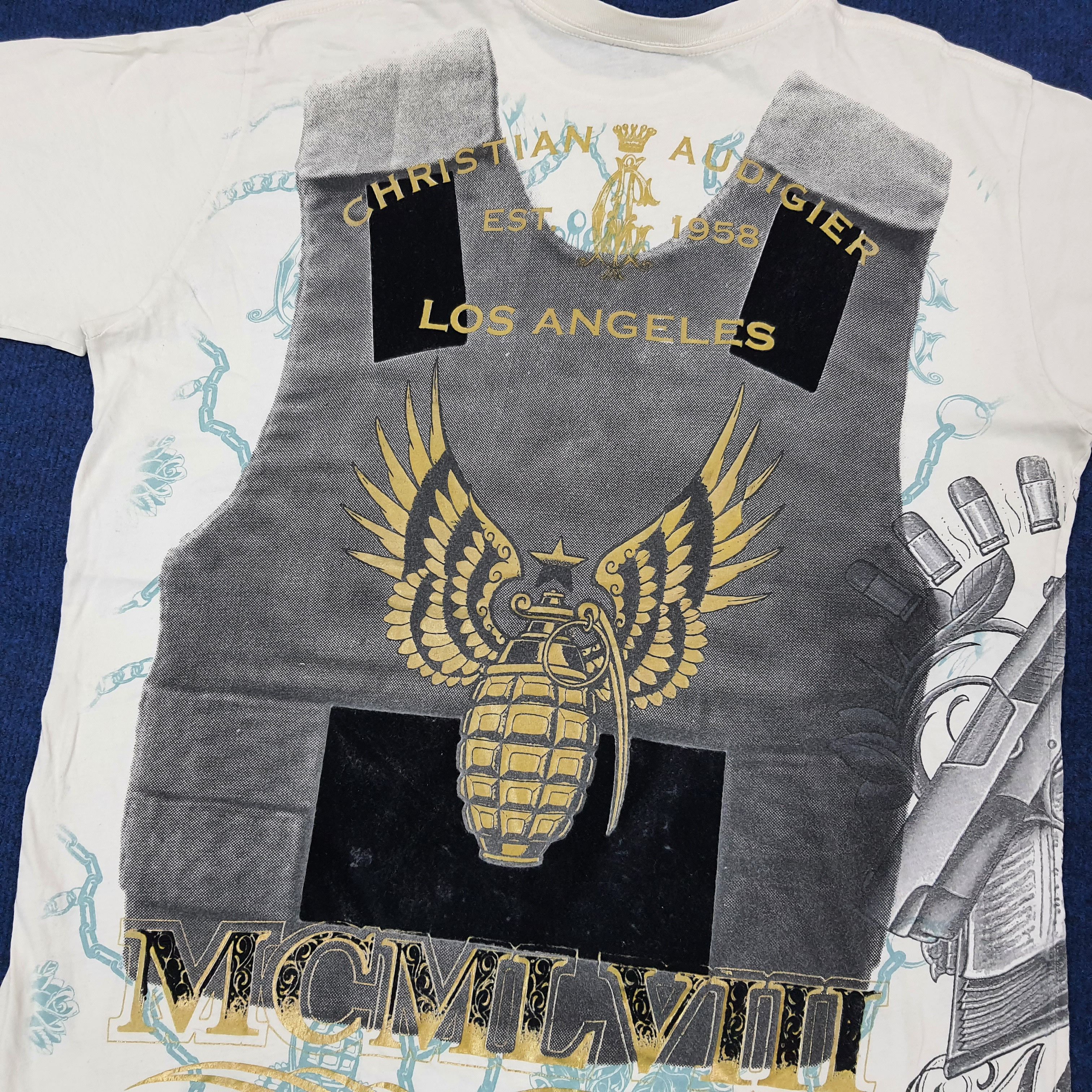 Christian Audigier Vintage Christian Audigier Los Angles Tshirt C267N4 Size US L / EU 52-54 / 3 - 2 Thumbnail