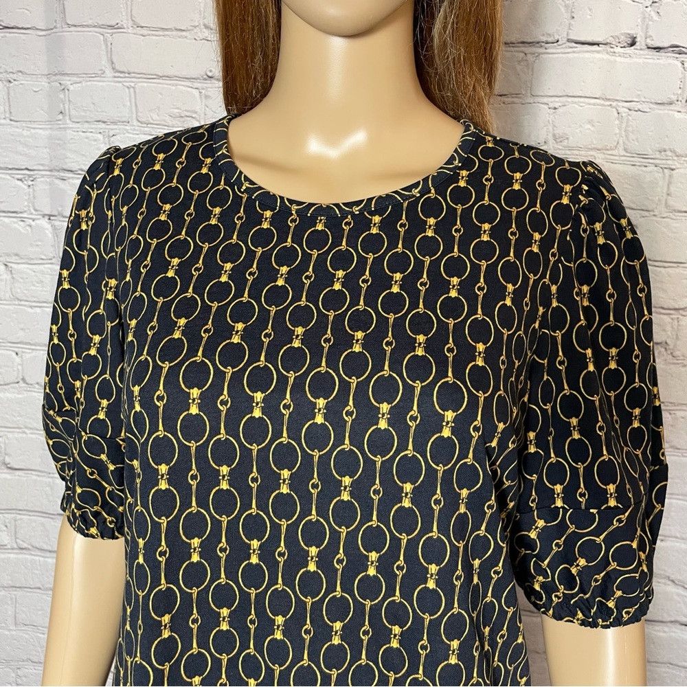 Ralph Lauren NWT New Ralph Lauren Navy Short Chain Print Top Size M Size M / US 6-8 / IT 42-44 - 2 Thumbnail
