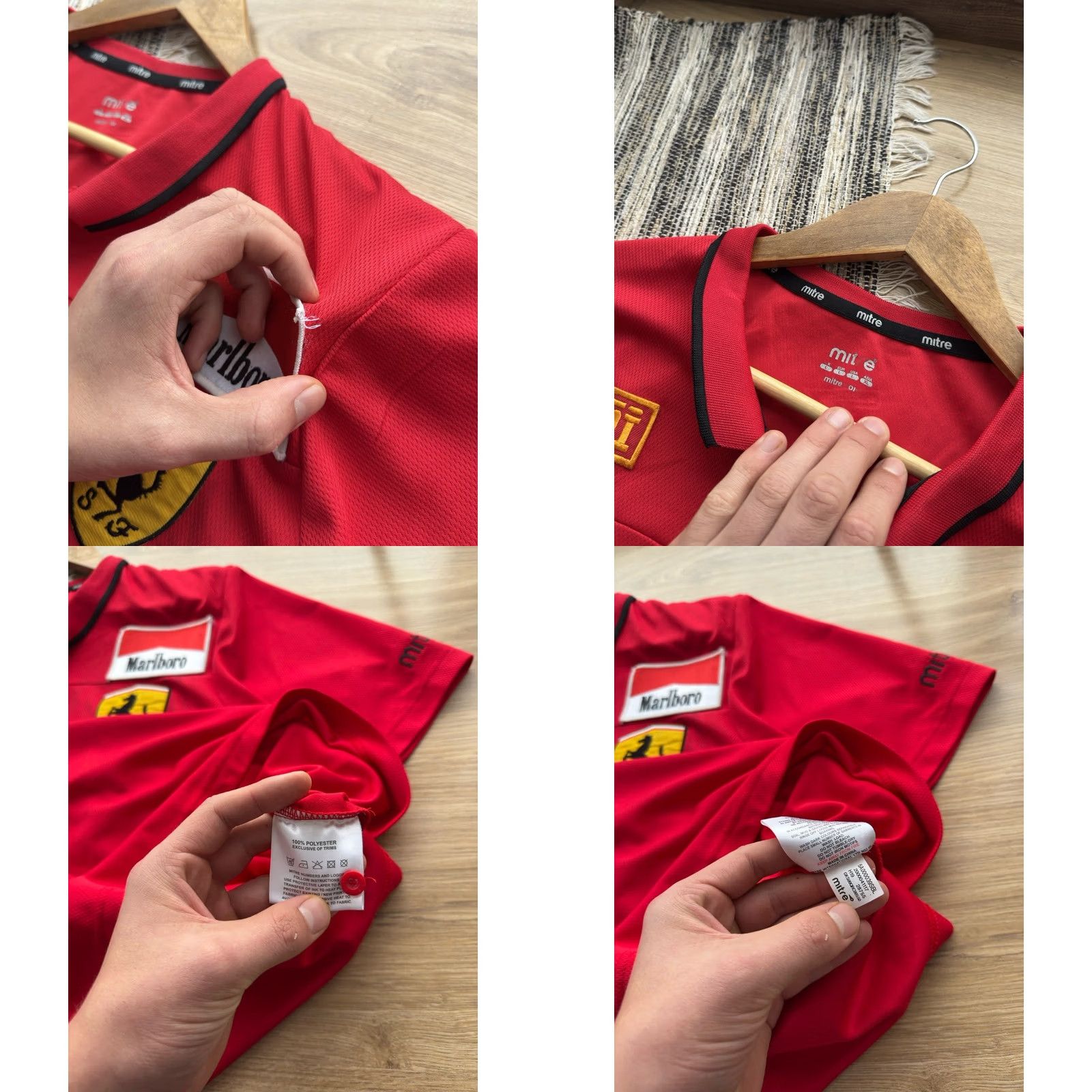Ferrari VINTAGE Ferrari Marlboro Racing Jersey Polo Red Mitre Shirt Size L Men Size US L / EU 52-54 / 3 - 8 Thumbnail