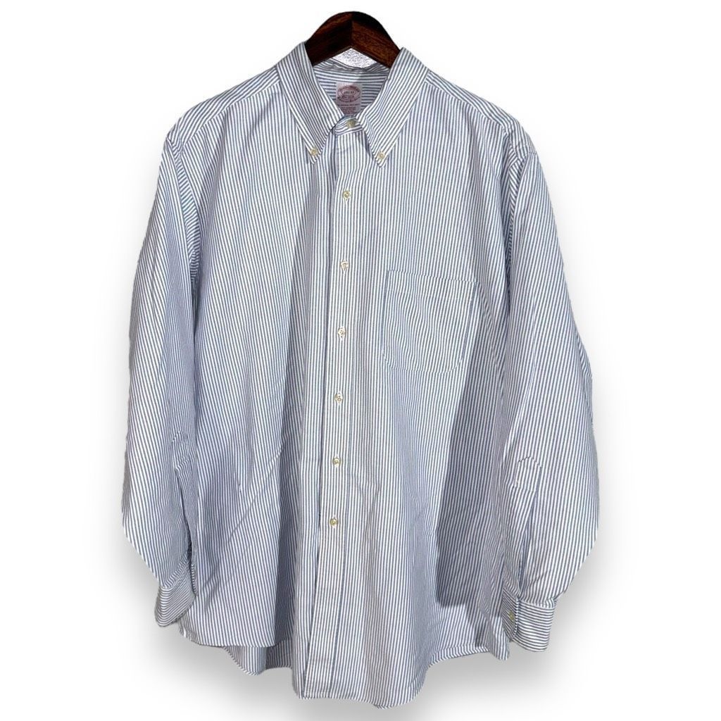 Brooks Brothers 80s Brooks Brothers Made in USA Purple & White Oxford Shirt XL Size US XL / EU 56 / 4 - 1 Thumbnail