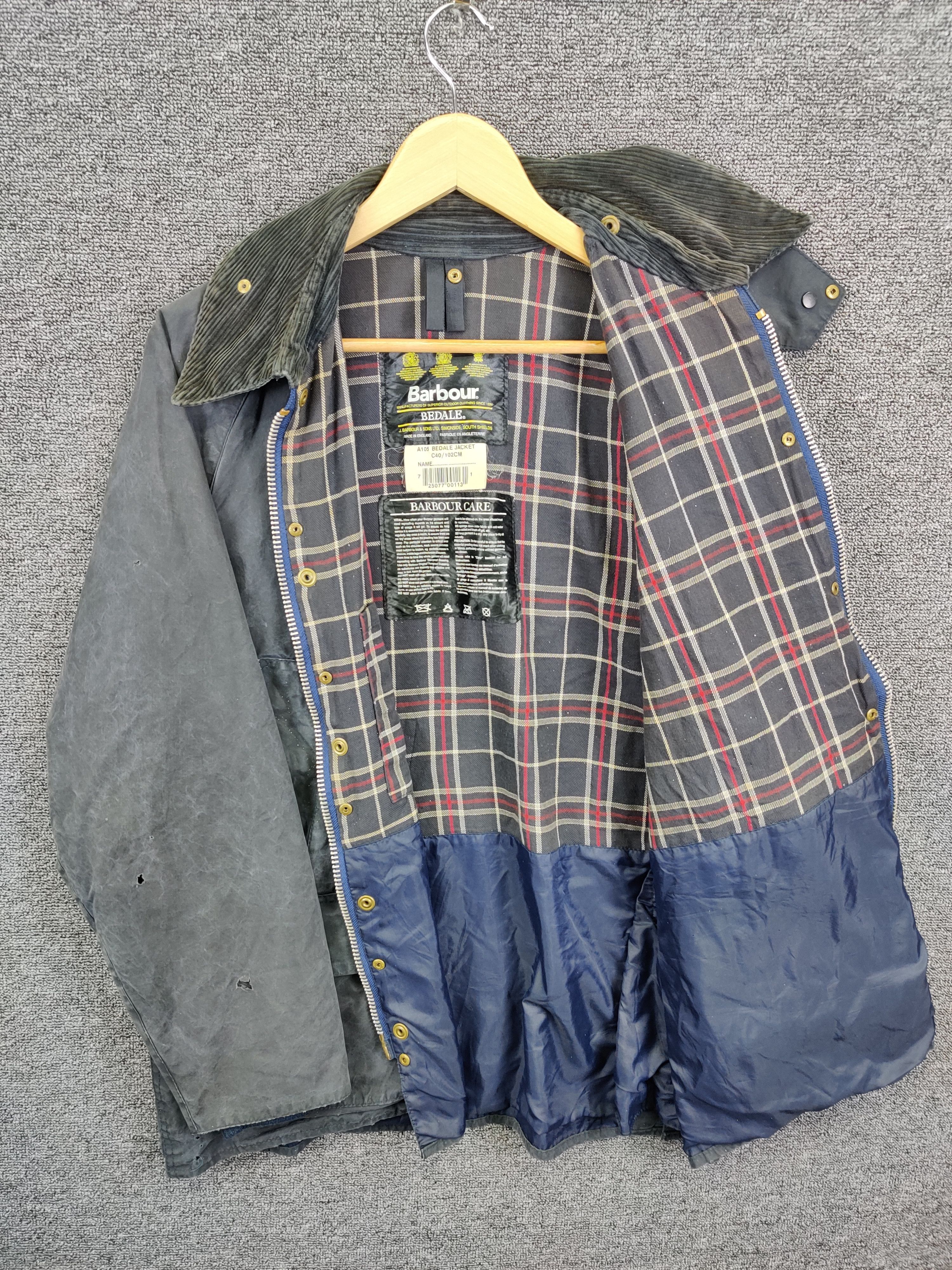 Barbour Vintage Thrashed Barbour Care Bedale Waxed Jacket Size US L / EU 52-54 / 3 - 9 Thumbnail