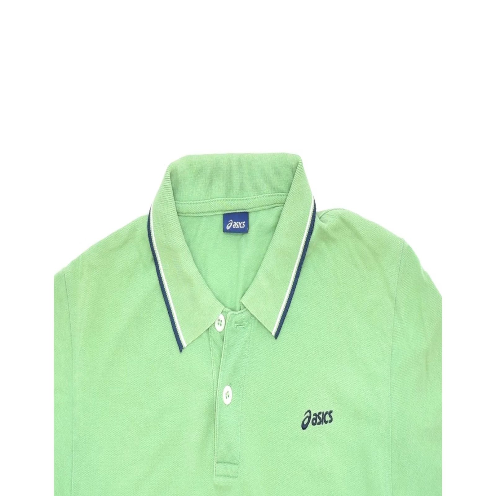 Asics ASICS Womens Polo Shirt UK 10 Small Green Cotton Size S / US 4 / IT 40 - 4 Thumbnail