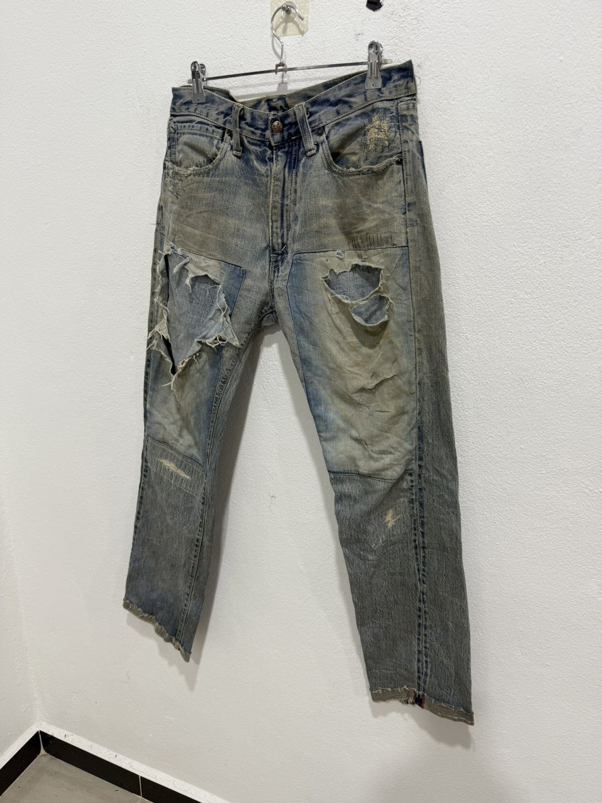 Blue Blue Japan Blue-Blue Japan Distress Selvedge Denim Size US 32 / EU 48 - 3 Thumbnail