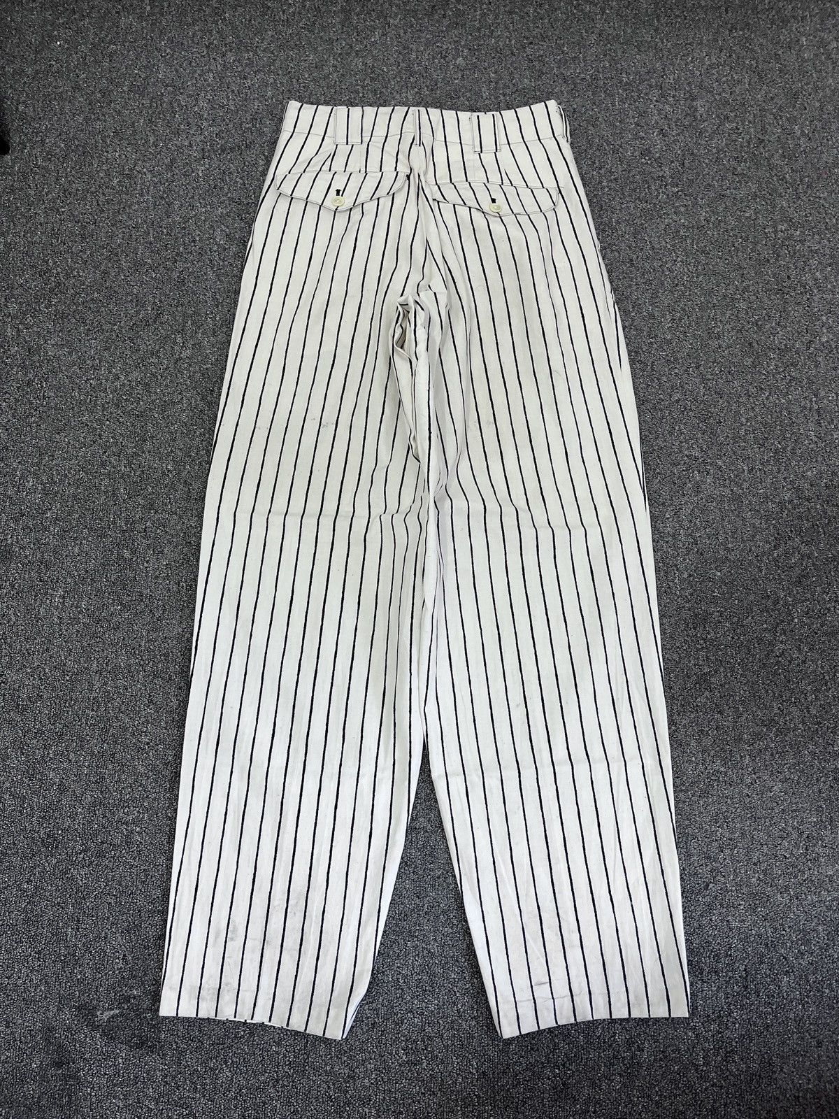 Yohji Yamamoto Yohji Yamamoto Pour Homme Stripe Wide Leg Baggy/Trouser pant Size US 28 / EU 44 - 6 Thumbnail
