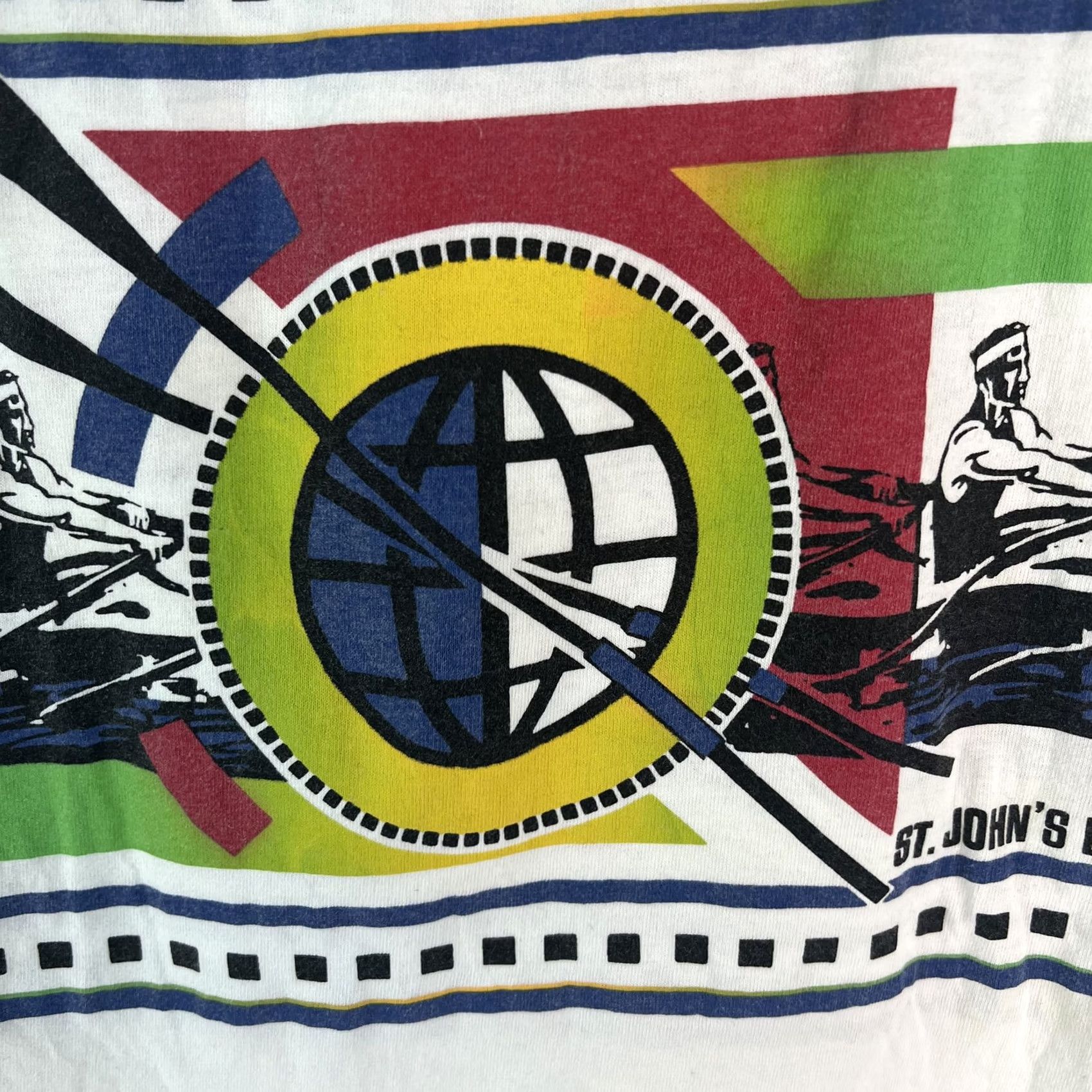 Vintage St. John'S Bay Large Mens White Graphic Shirt Size US L / EU 52-54 / 3 - 2 Thumbnail