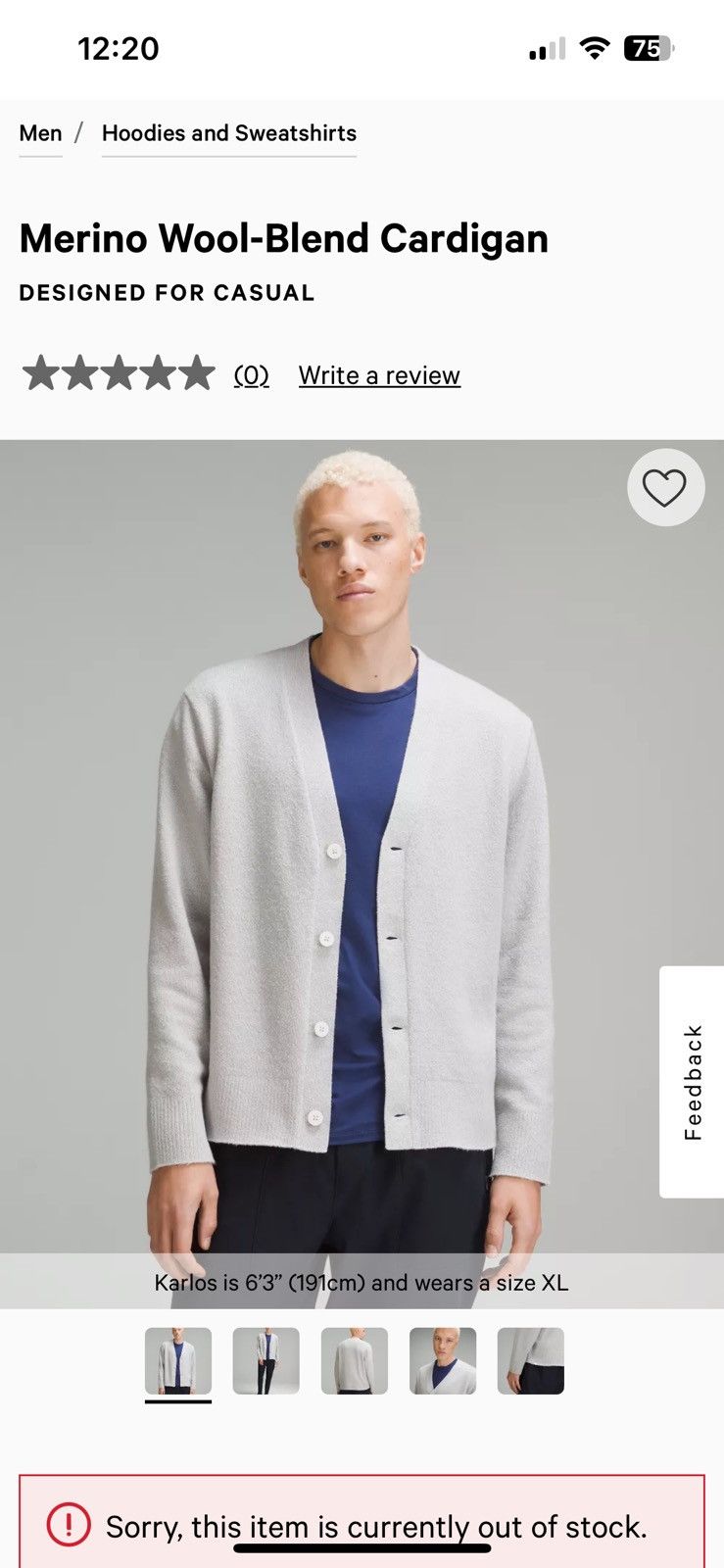 Lululemon Lululemon Merino Wool Blend Cream Cardigan Size US XL / EU 56 / 4 - 9 Thumbnail