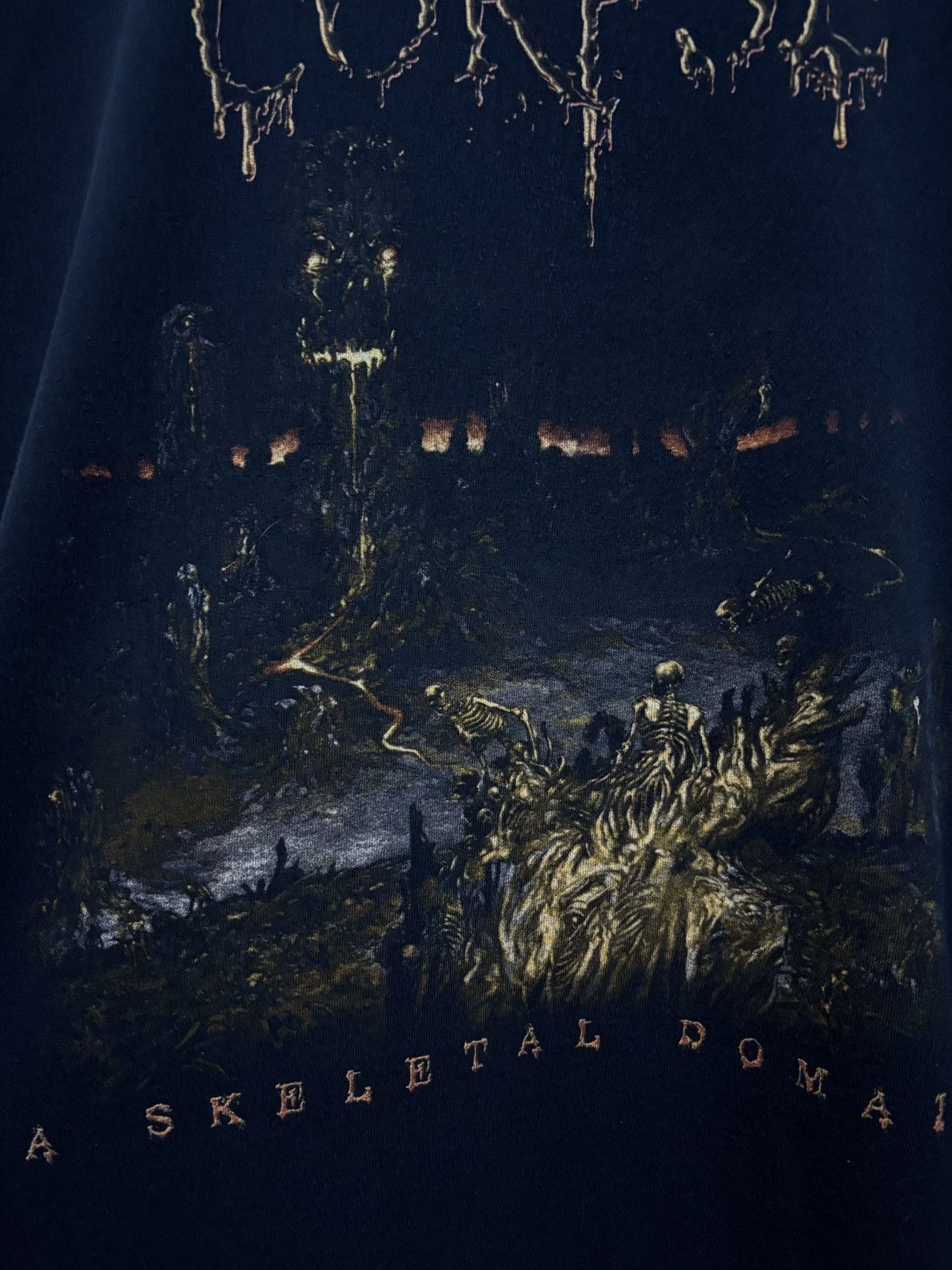 Vintage 2000's Cannibal Corpse - Album A Skeletal Domain T-Shirt Size US XL / EU 56 / 4 - 5 Thumbnail