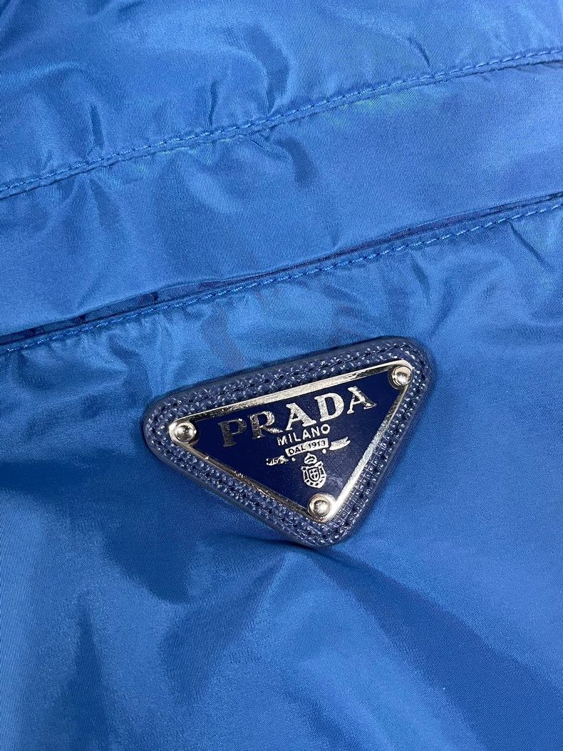 Prada Prada Blue Metal Triangle Logo Windbreaker Jacket 2502-Next Size US M / EU 48-50 / 2 - 4 Thumbnail