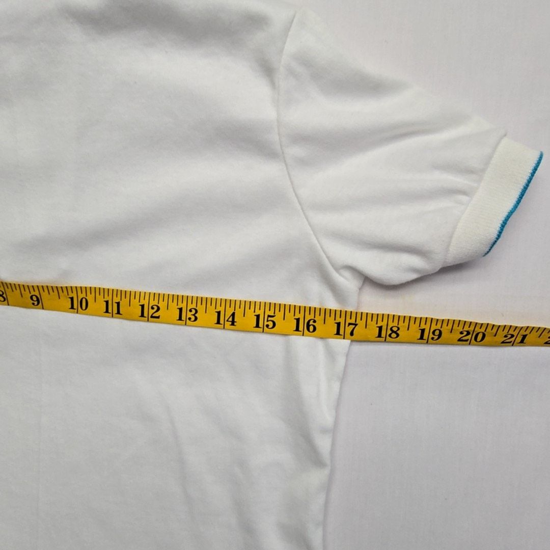 Vintage Vintage Polo Print-Ons White Blue Trim Womens S Shirt 80s Size S / US 4 / IT 40 - 9 Thumbnail