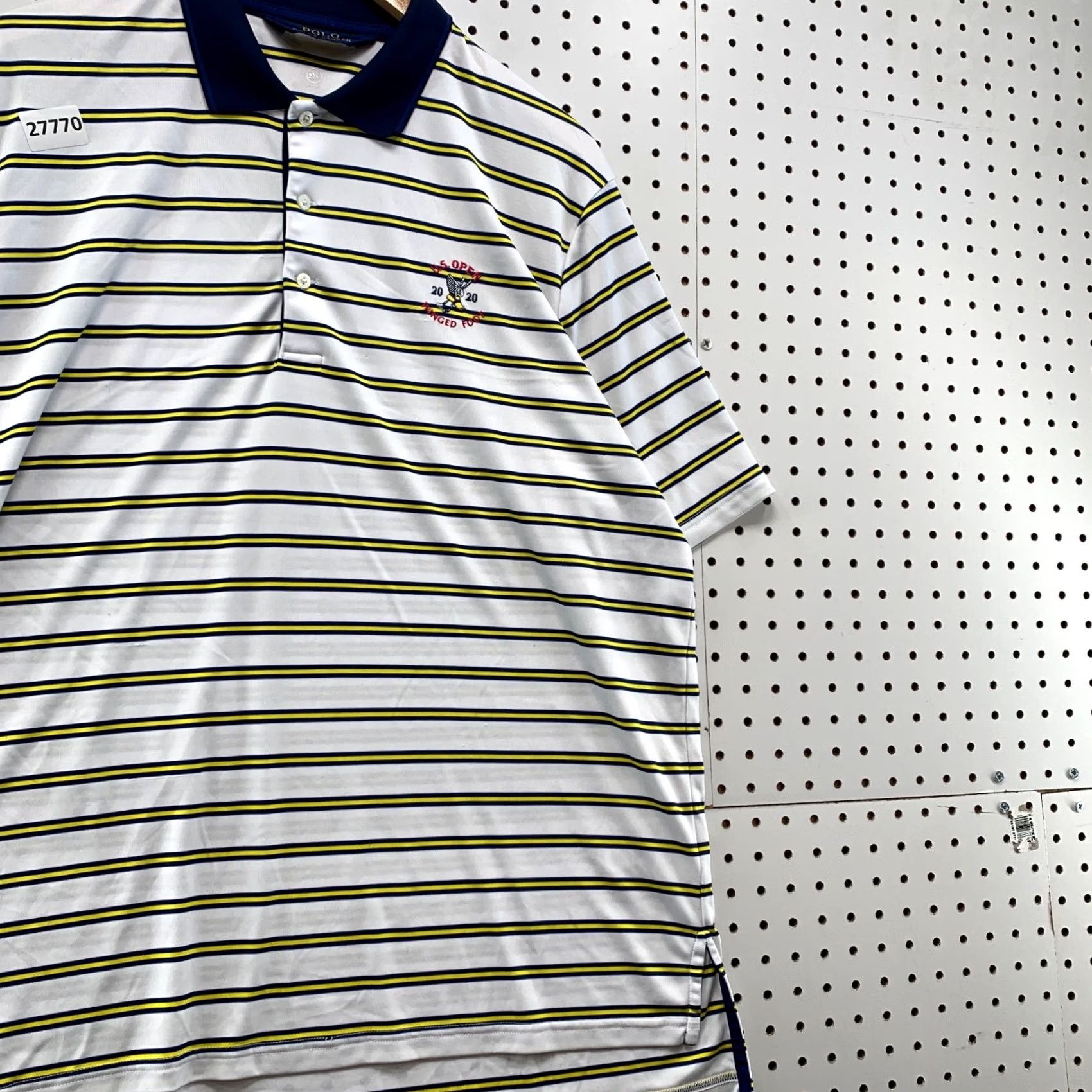 Polo Ralph Lauren Polo Ralph Lauren Performance Shirt XL White Yellow US OPEN Men's Collared Size US XL / EU 56 / 4 - 4 Thumbnail