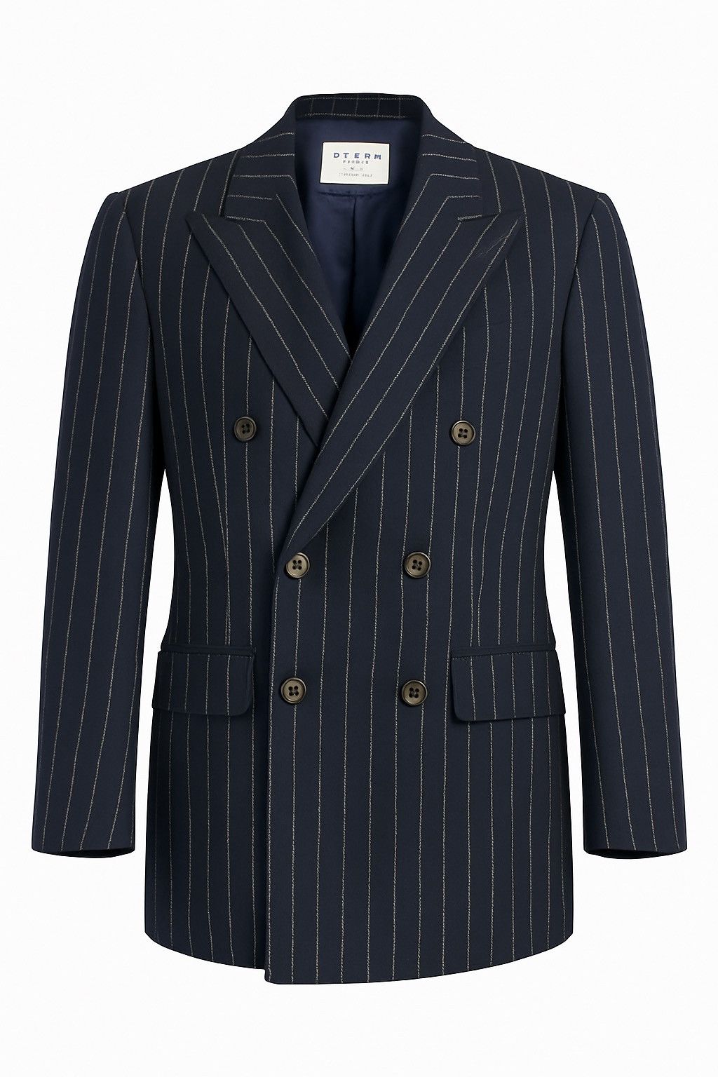 Designer SARTO Napoli Pinstripe Wool Blazer Double-Breasted Jacket Size US M / EU 48-50 / 2 - 1 Thumbnail