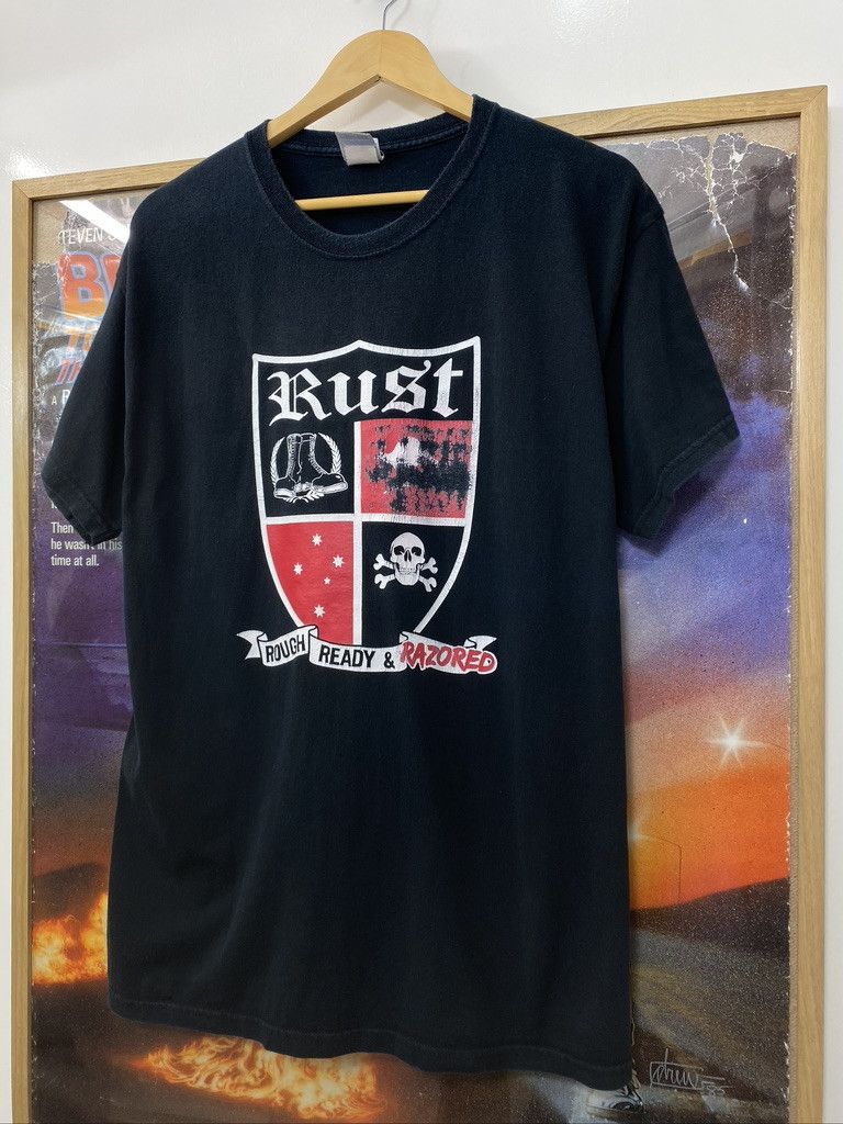 Band Tees × Gildan 2013 Rust Rough Ready and Razored Album Promo T Shirt Size US L / EU 52-54 / 3 - 4 Thumbnail