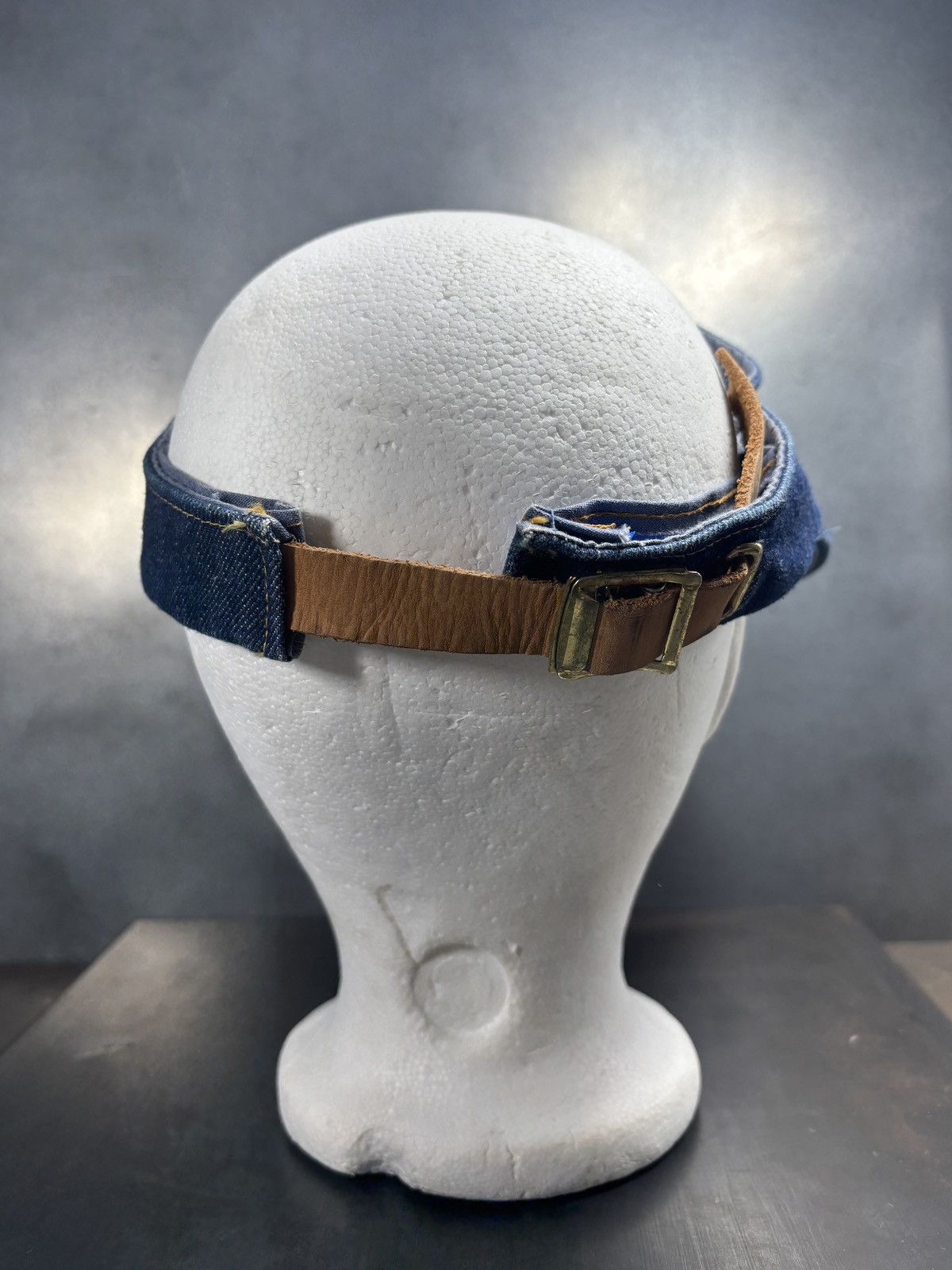 Levi's 1970s Levi's Orange Tab Hat 70s Vintage Dark Denim Visor Cap Size ONE SIZE - 20 Thumbnail
