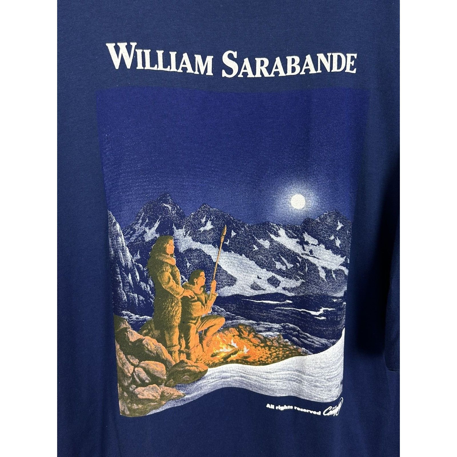 Vintage 90s Vintage William Sarabande Book Writer Singe Stitch Tee Size US XL / EU 56 / 4 - 2 Thumbnail