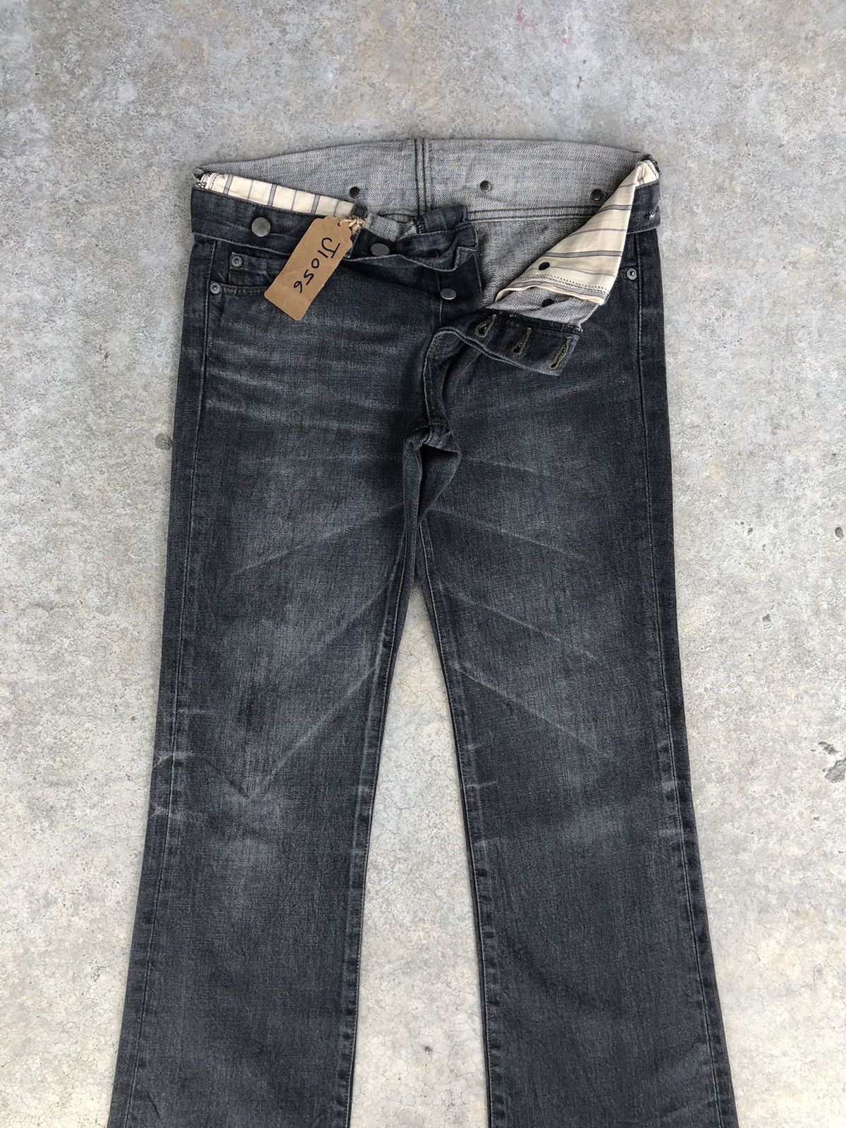 If Six Was Nine Japanese Platium Moussy Flared Jeans Distressee Jeans Size US 31 - 3 Thumbnail