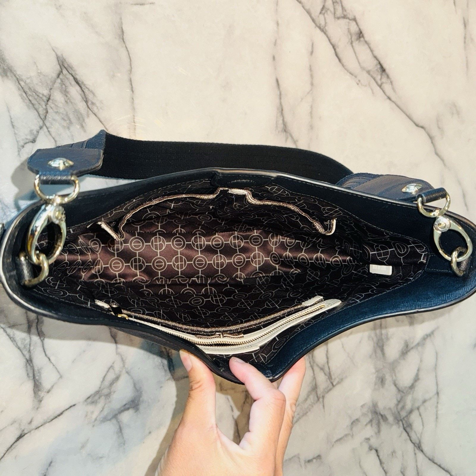 Henri Bendel Henri Bendel West 57th Hobo Crossbody Bag Handbag Black Size ONE SIZE - 9 Thumbnail
