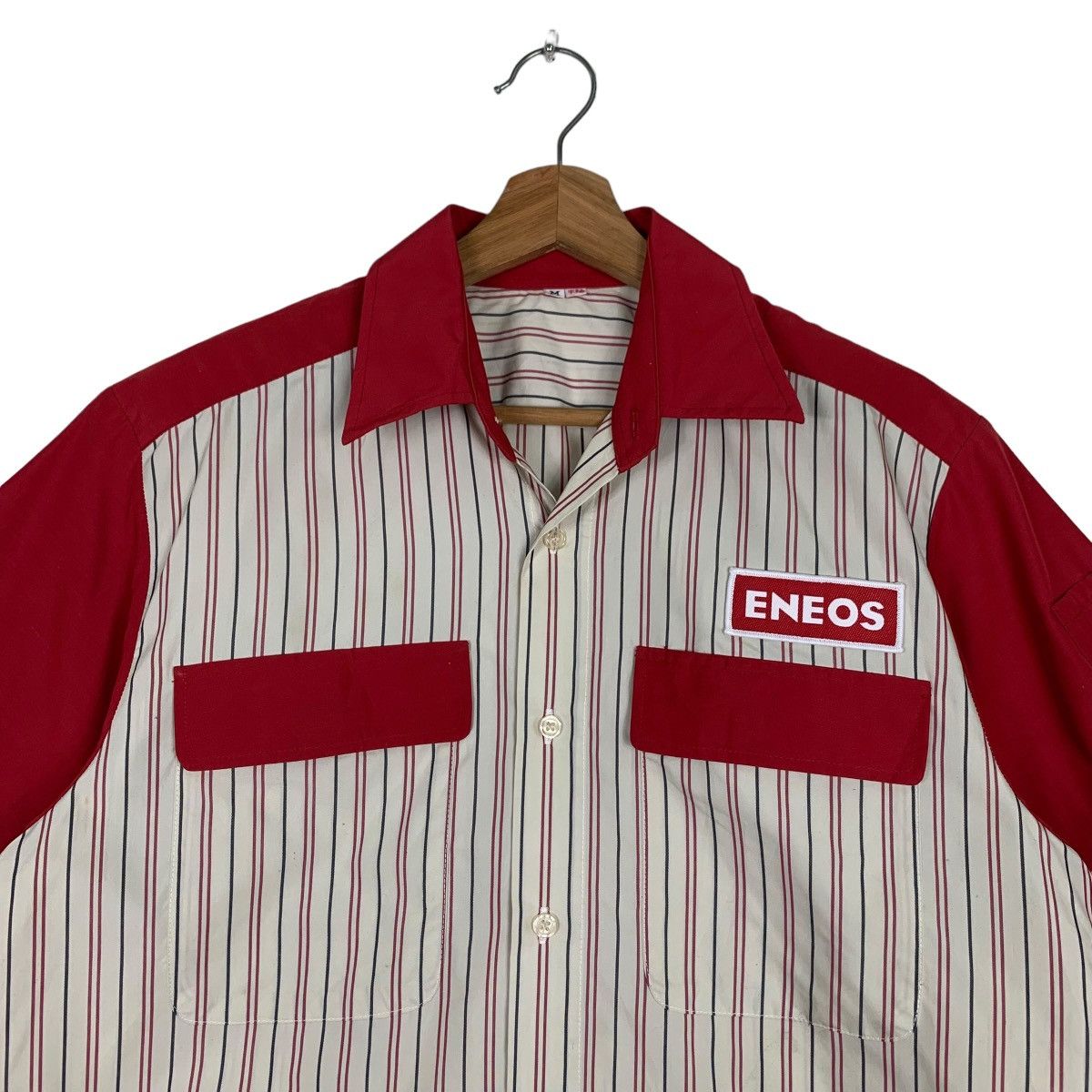 Japanese Brand Vintage ENEOS Work Shirt #0159-C8 Size US M / EU 48-50 / 2 - 3 Thumbnail