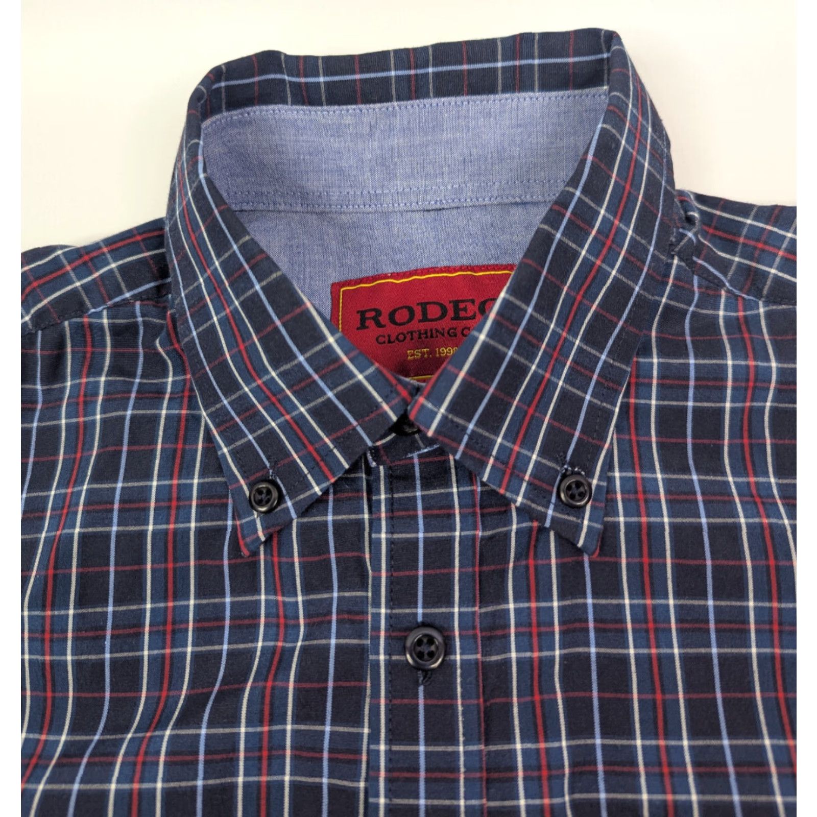 Vintage Rodeo Clothing Co. Men's Blue Plaid Long Sleeve Shirt Button Down Size Medium Size US M / EU 48-50 / 2 - 7 Thumbnail