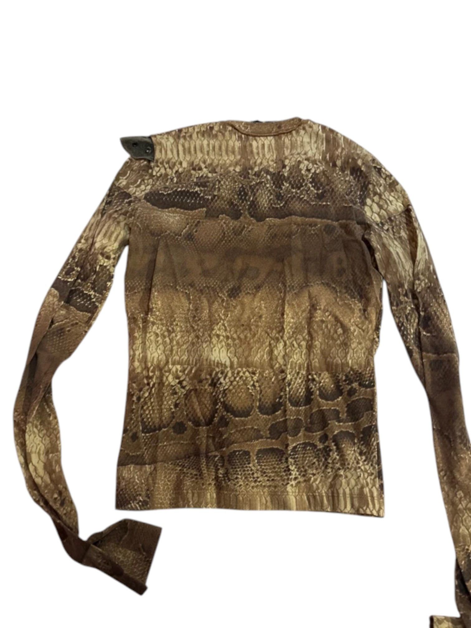 Just Cavalli Just Cavalli Snake Print Mesh Top, Early 2000s Size US S / EU 44-46 / 1 - 4 Thumbnail