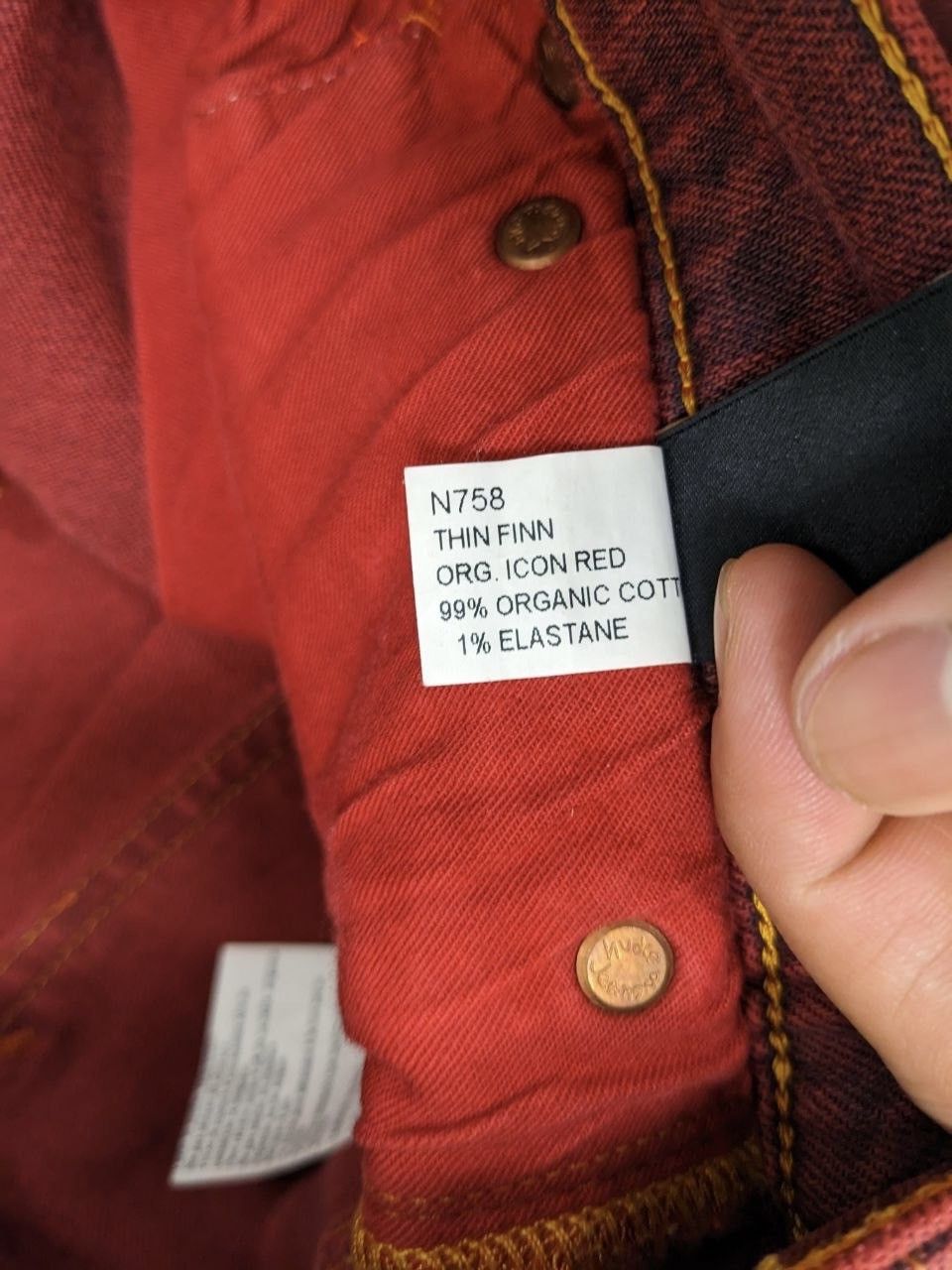 Nudie Jeans Nudie Jeans Thin Finn Organic Icon Red Denim Size US 30 / EU 46 - 9 Thumbnail