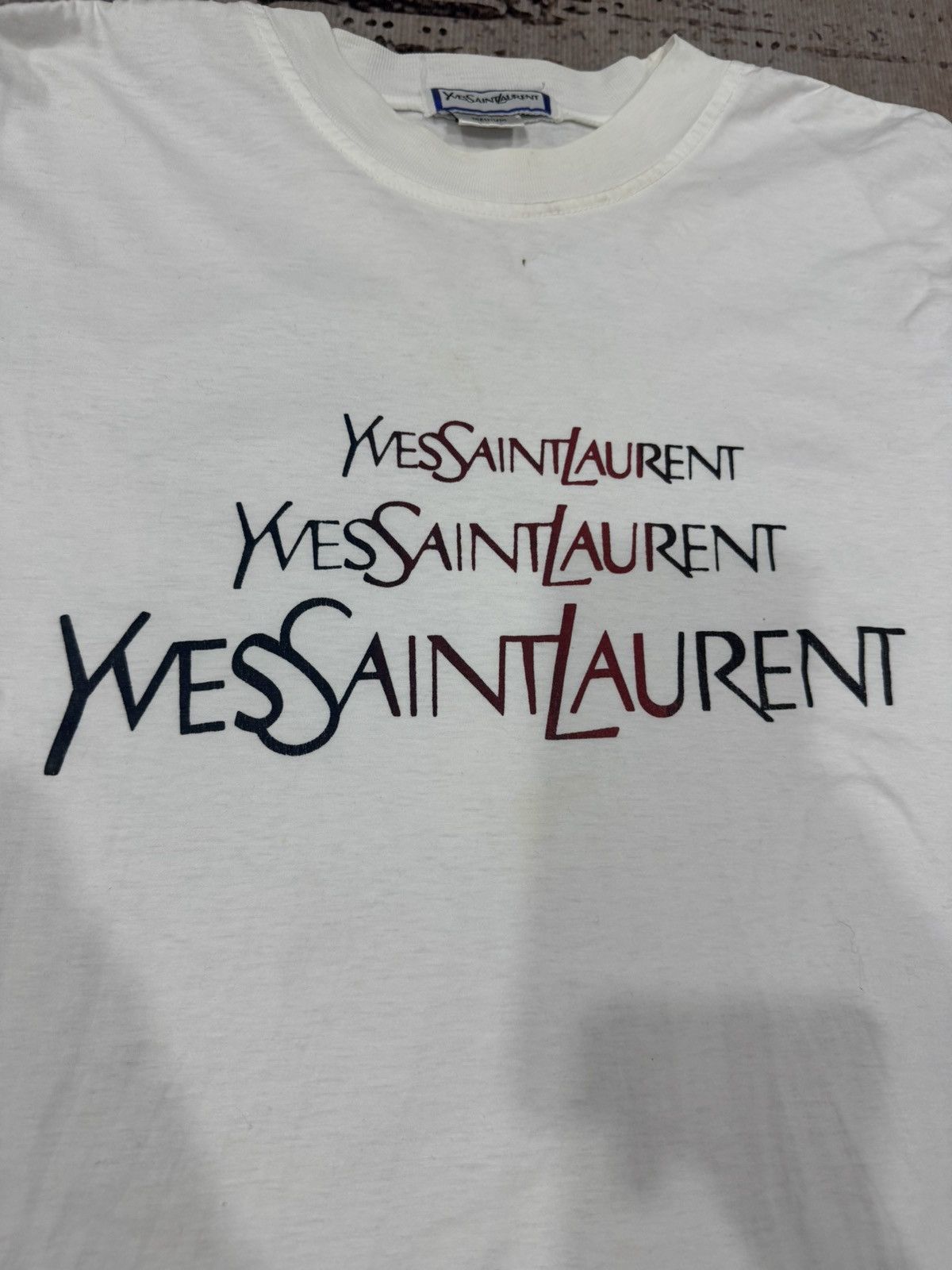If Six Was Nine YvesSAimtLauren - vintage YSL spell out tee Size US M / EU 48-50 / 2 - 3 Thumbnail