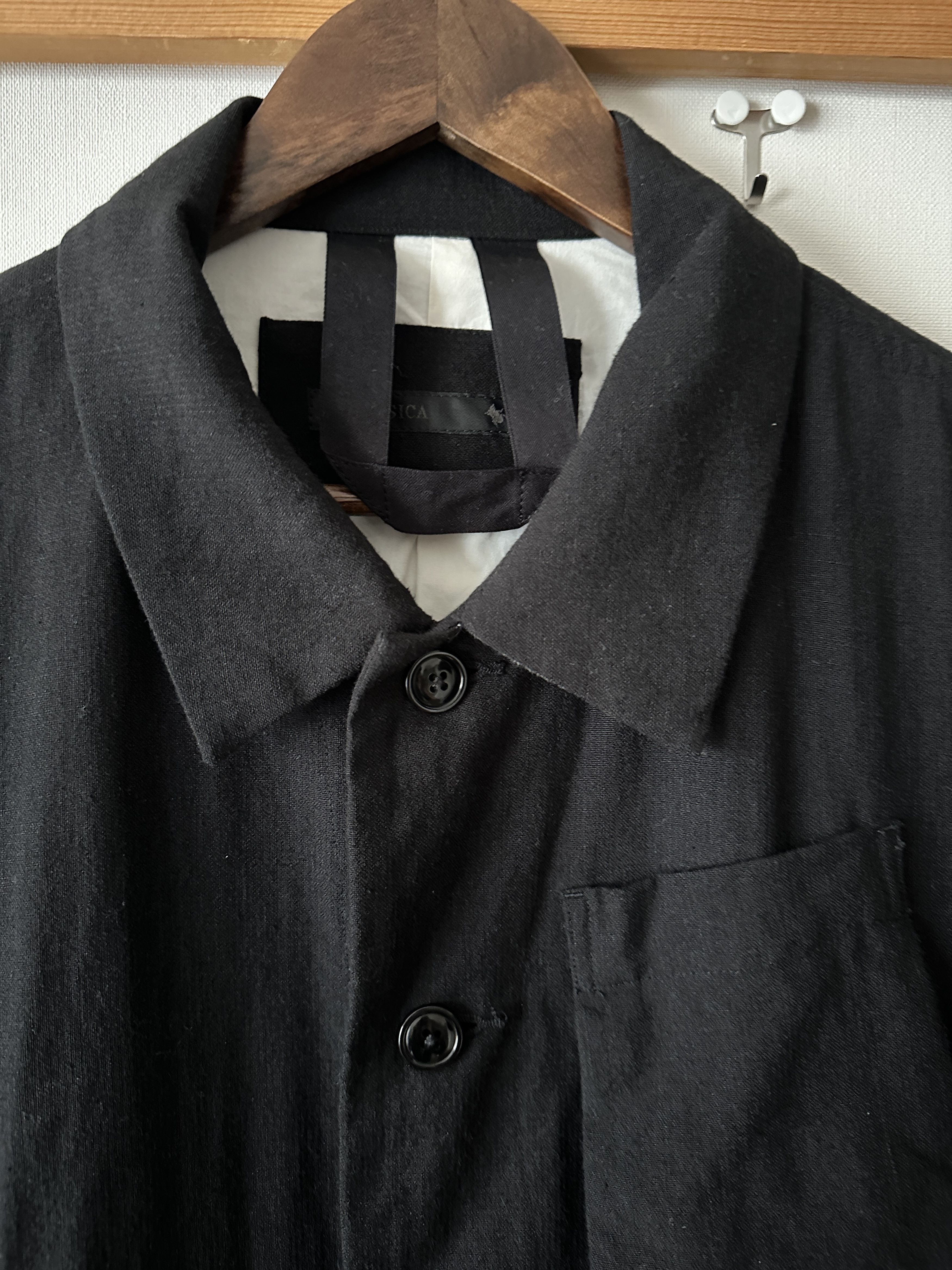 KLASICA KLASICA Kistel Linen Wool Monotone Hound Tooth Coat 21AW Size US M / EU 48-50 / 2 - 5 Thumbnail