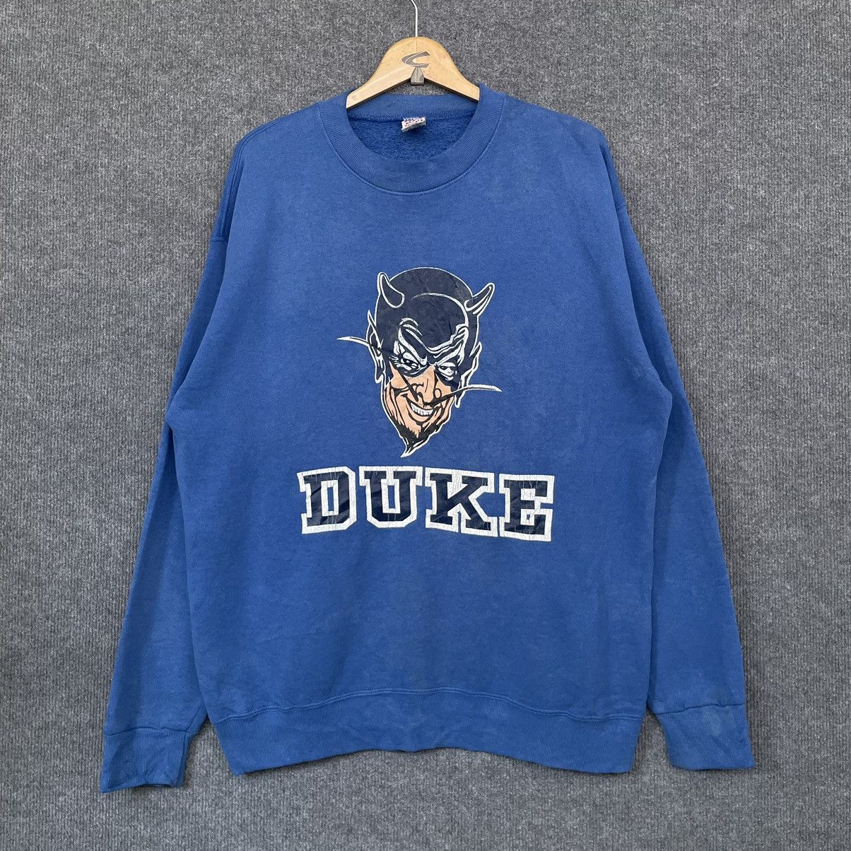 NCAA × Vintage Vintage 90s Duke Blue Devils NCAA Team Crewneck Size US XL / EU 56 / 4 - 1 Thumbnail