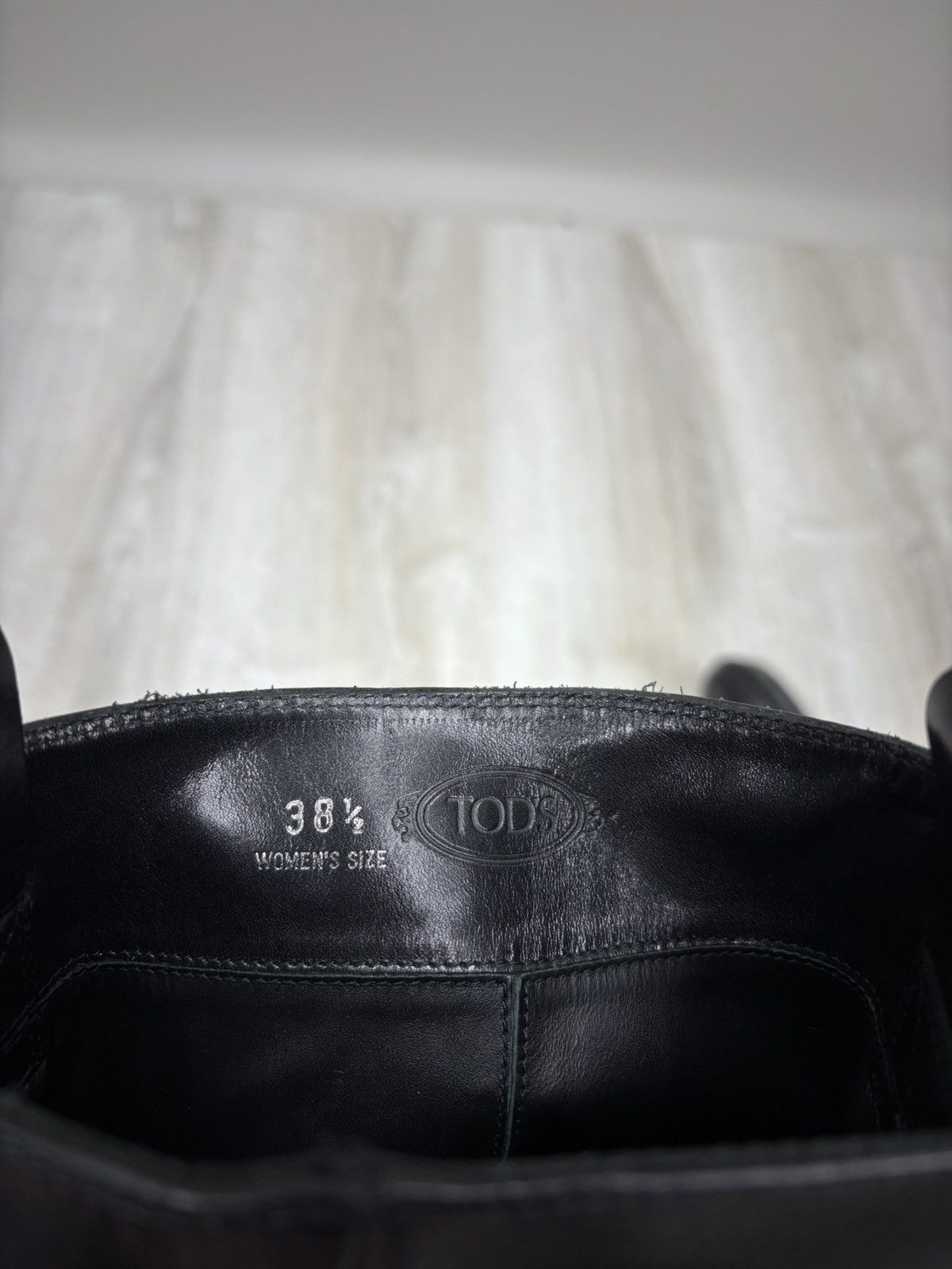 Tod's Womens leather boots TODS Size 38 1/2 Color Black Size US 8.5 / IT 38.5 - 10 Thumbnail