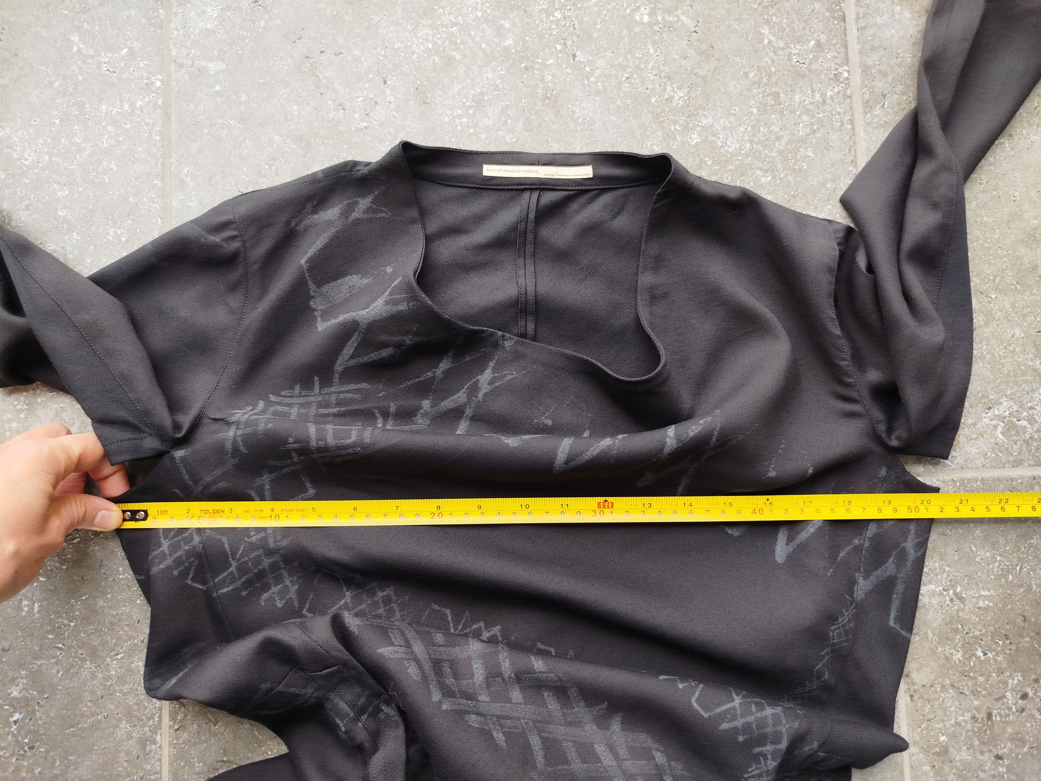 Marithe + Francois Girbaud Girbaud Dress Long Sleeve Draped Wool Vintage Size L / US 10 / IT 46 - 14 Thumbnail