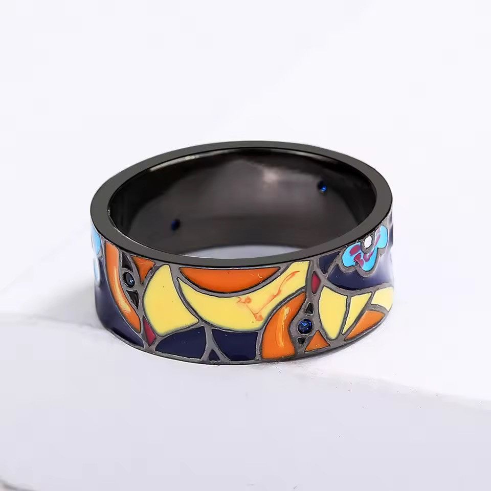 Japanese Brand Creative Handmade Irregular Enamel Ring ( size 6-10 ) Size ONE SIZE - 3 Thumbnail