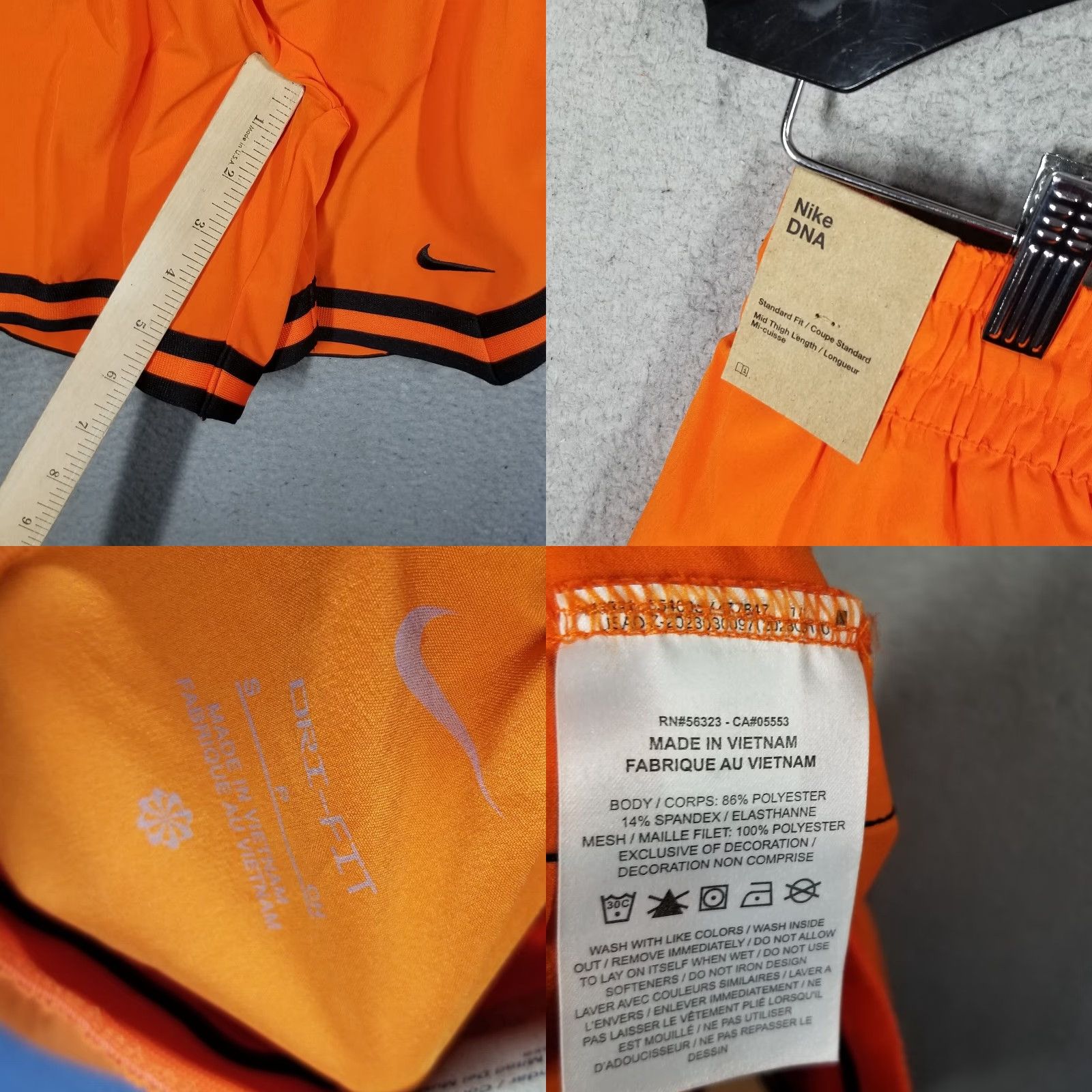 Nike Nike DNA Men's Dri-FIT 6" UV Woven Basketball Shorts Orange FN2659-819 SAMPLE Size US 29 - 8 Thumbnail