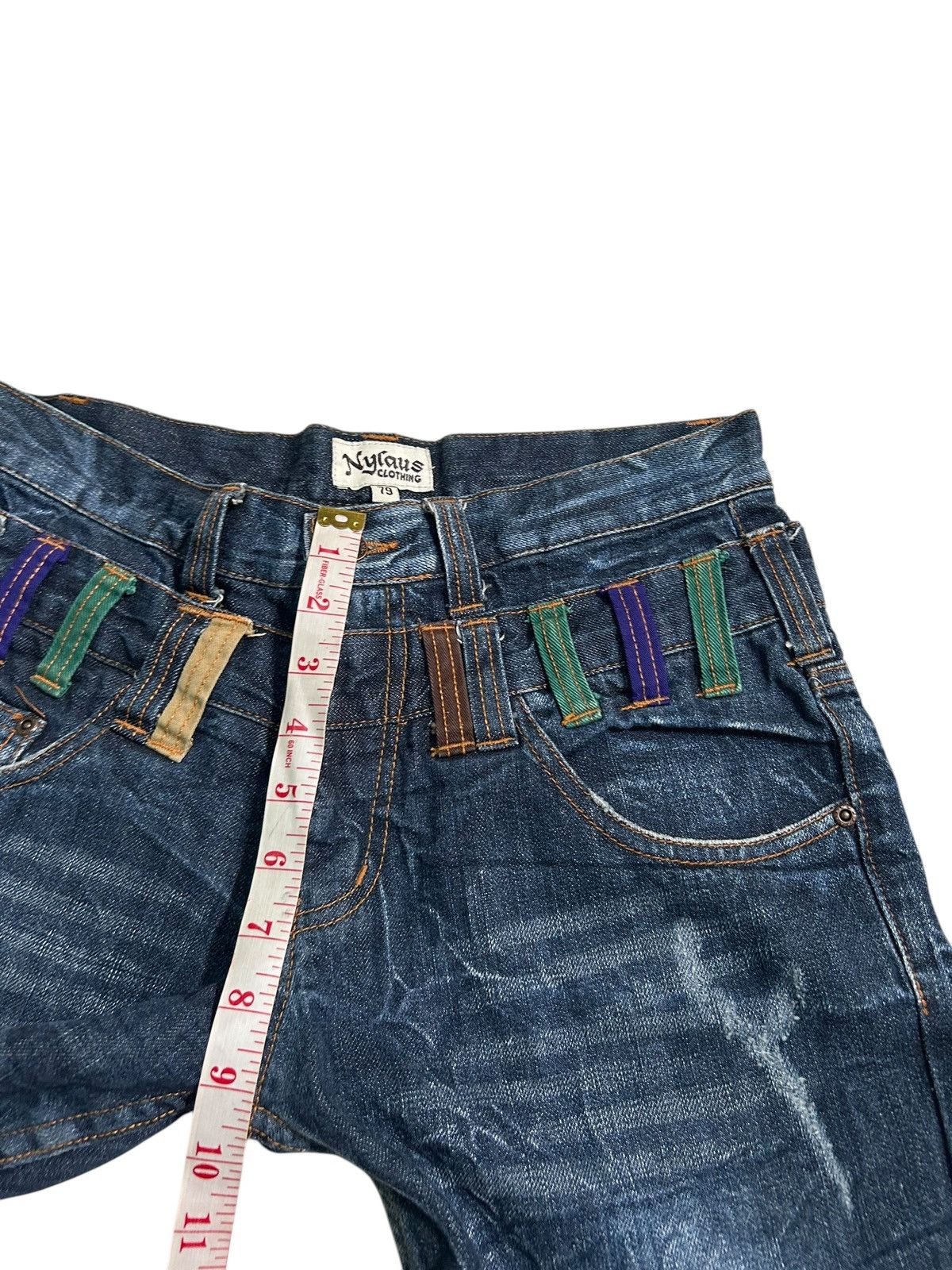 Japanese Brand × Kapital × Vintage Nylaus Double Waist Japanese Punk Denim Jeans Size US 30 / EU 46 - 15 Thumbnail
