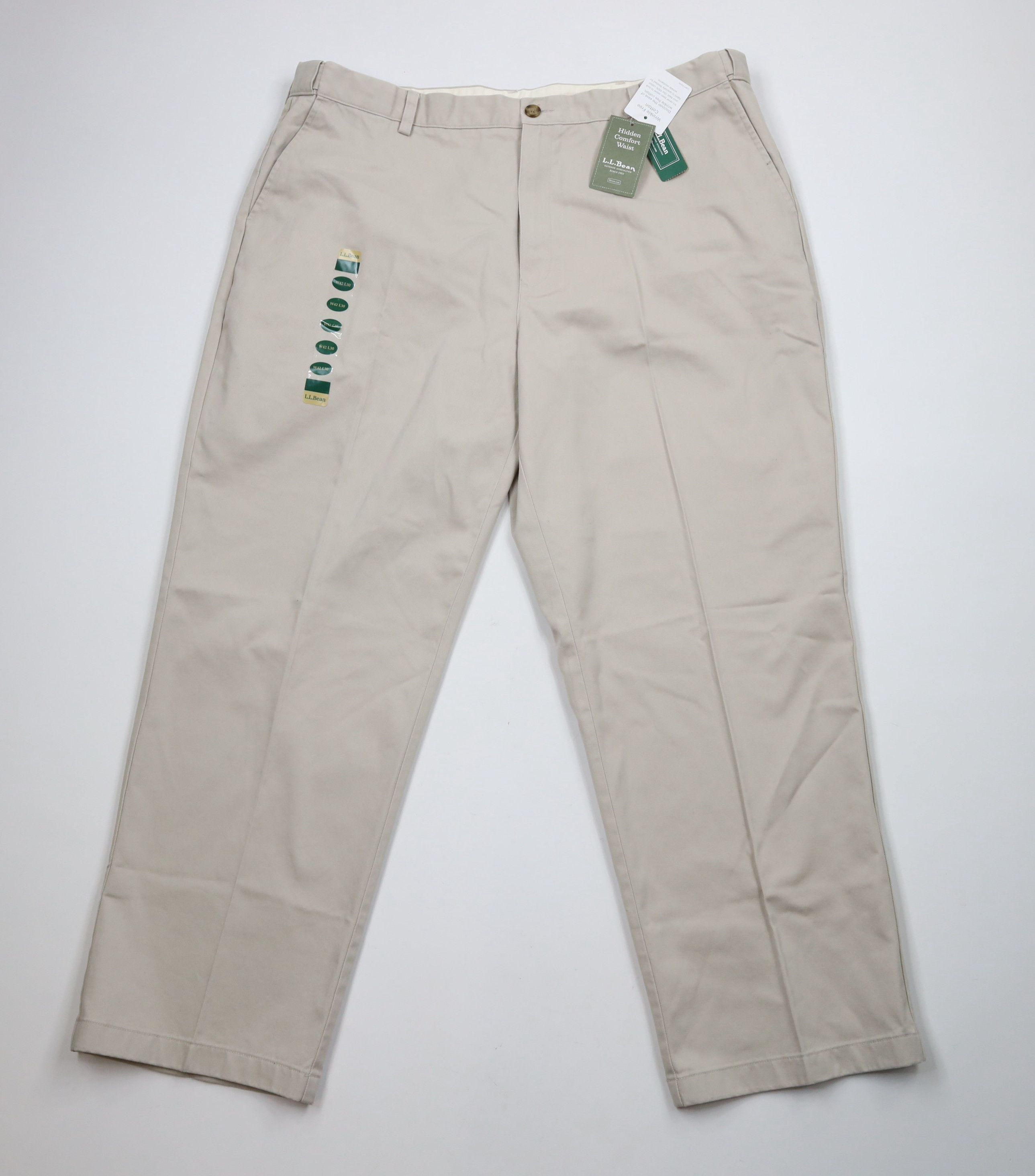 L.L. Bean × Vintage Deadstock Vintage LL Bean Chino Pants Trousers Stone Cotton Size US 42 / EU 58 - 1 Thumbnail