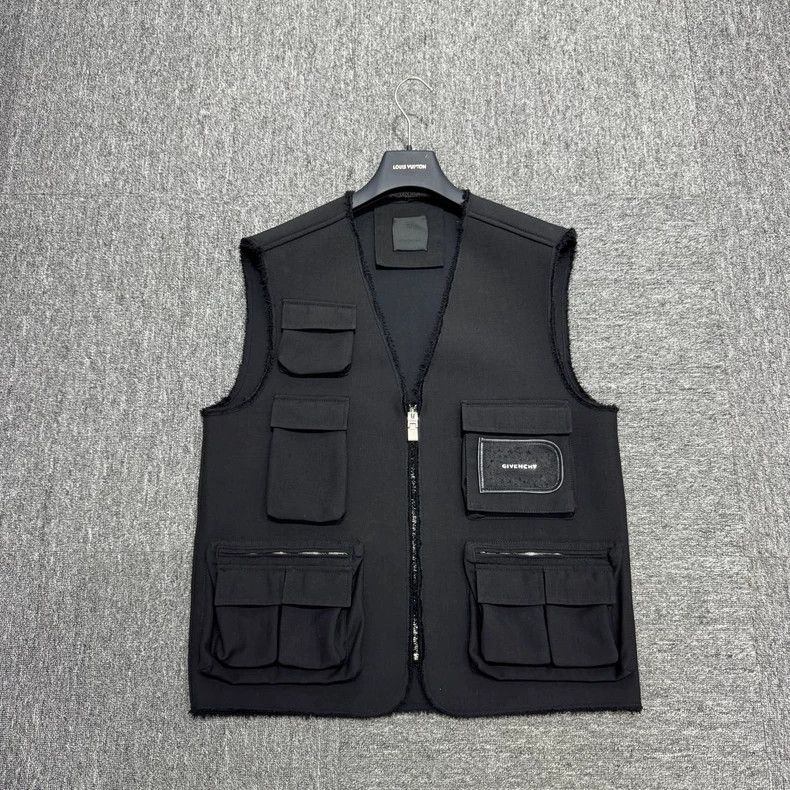 Givenchy Givenchy Black Wool Utility Vest - dmc Size US L / EU 52-54 / 3 - 1 Thumbnail