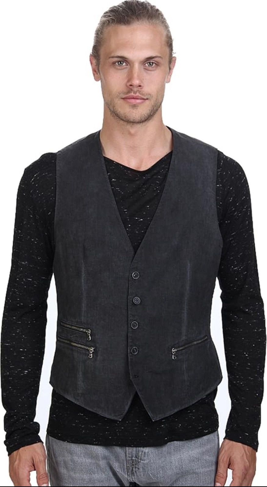 John Varvatos Cold Water Wash Zipper Vest. 38 Size US M / EU 48-50 / 2 - 10 Thumbnail
