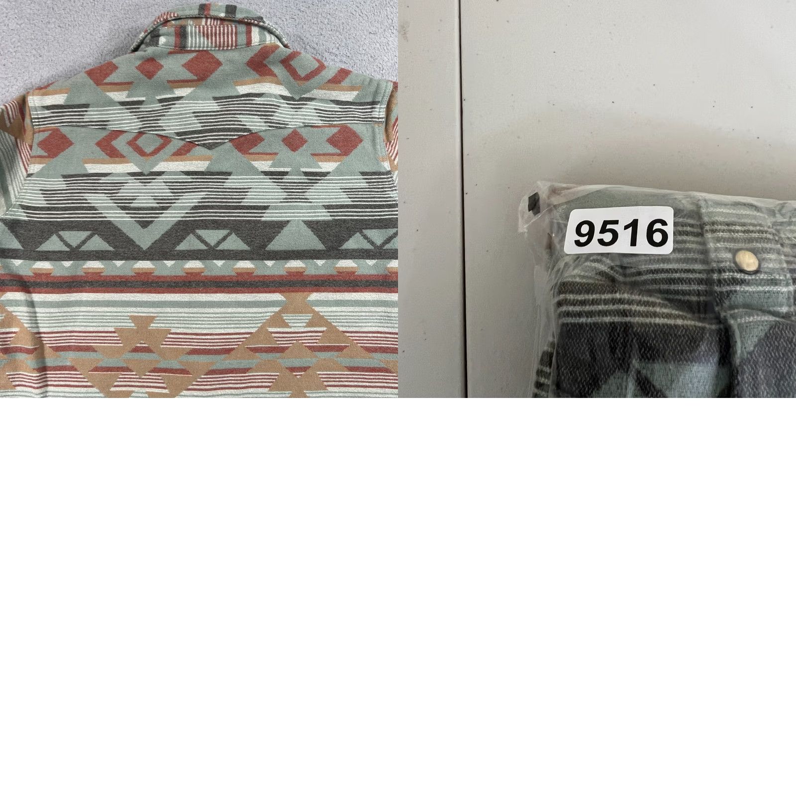 Wrangler Wrangler Retro Shirt Women’s Size Medium Aztec Print Jacquard Pearl Snap Flannel Size M / US 6-8 / IT 42-44 - 8 Thumbnail