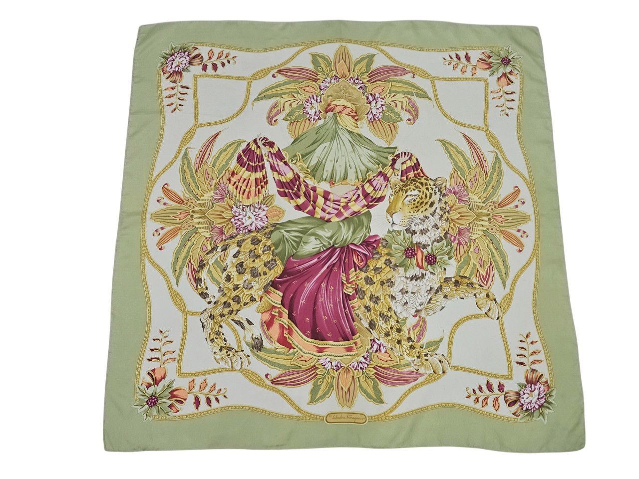 Salvatore Ferragamo Salvatore Ferragamo Leopard Silk Scarf Size ONE SIZE - 1 Thumbnail