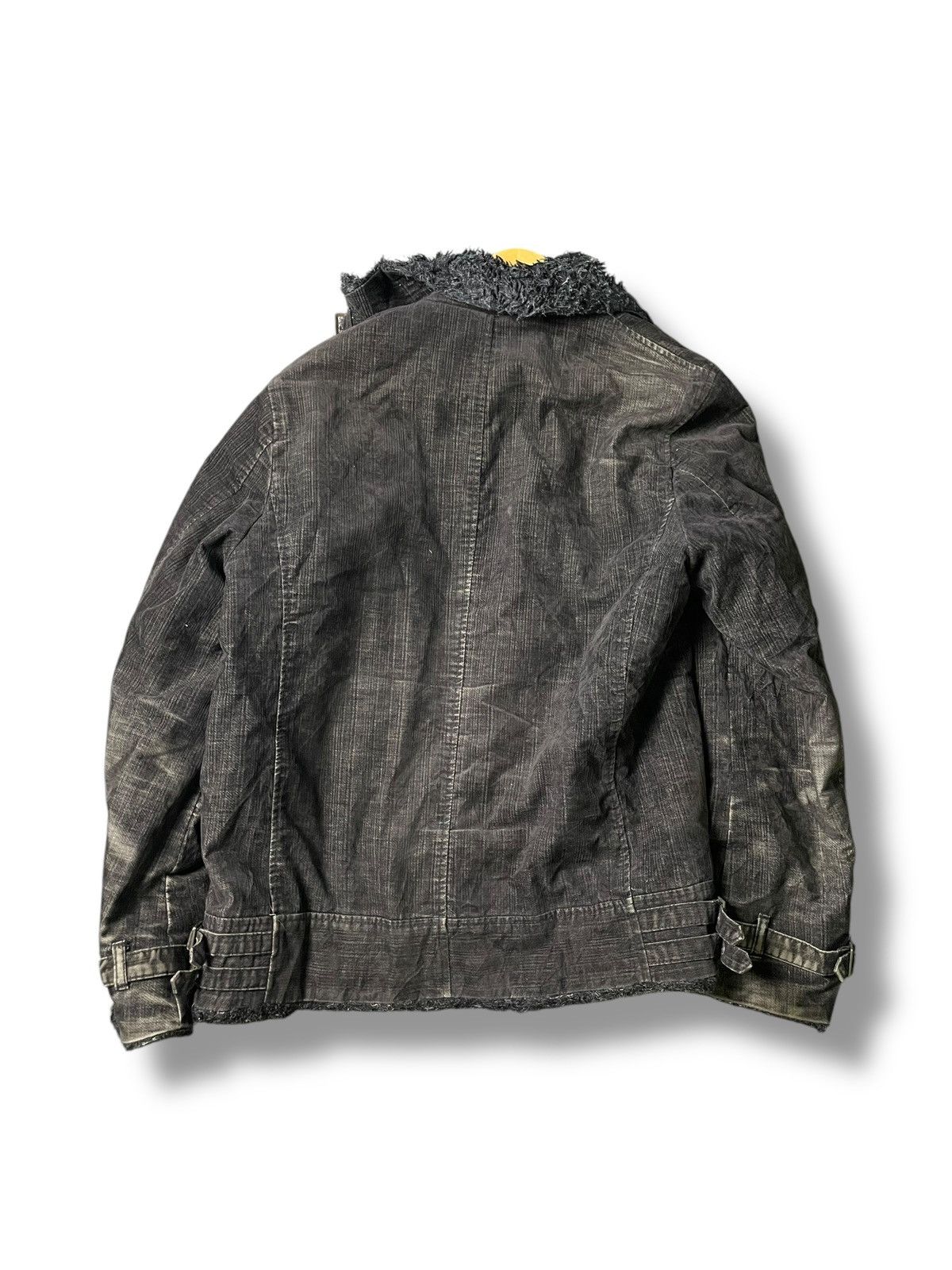 Japanese Brand × Vintage UJ Japanese Brand Fur Collared Denim Jacket (100) Size US M / EU 48-50 / 2 - 7 Thumbnail