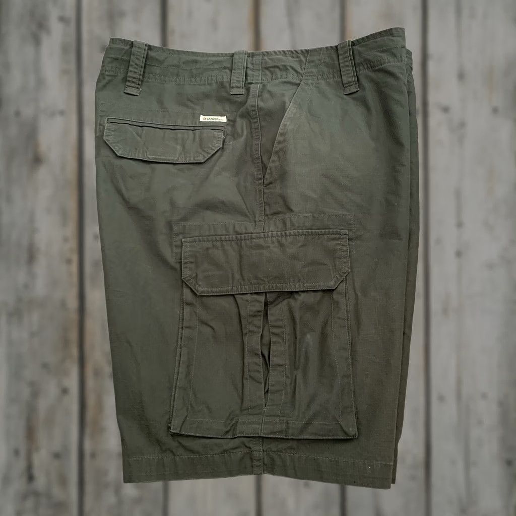 Vintage Gander Mountain Ripstop Cargo Shorts Mens 38 Green Brown 100% Cotton Drawstring Cargo Pocket Regular Inseam 10in Vintage: No Size US 38 / EU 54 - 1 Thumbnail