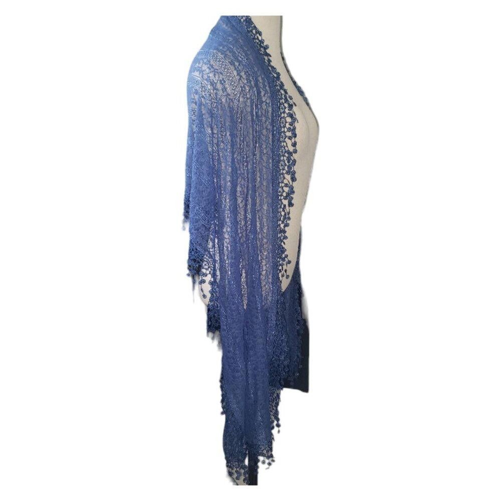 Designer CT1600 Royal Lace Blue Cut Out Wrap Size ONE SIZE - 4 Thumbnail