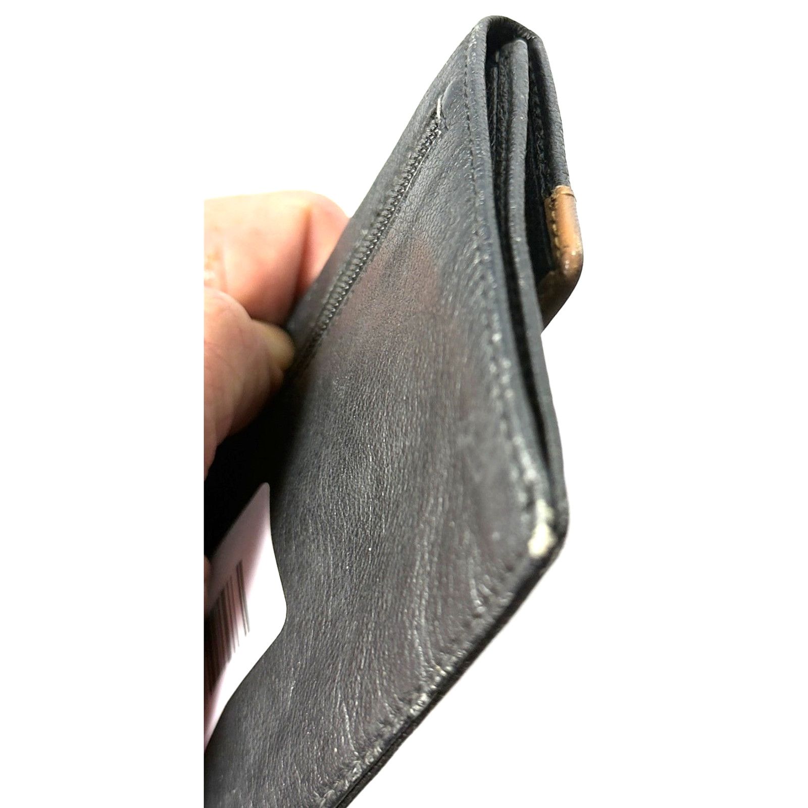 Dior Vintage 80s Christian Dior Black Tan Leather Clutch Wallet Size ONE SIZE - 5 Thumbnail