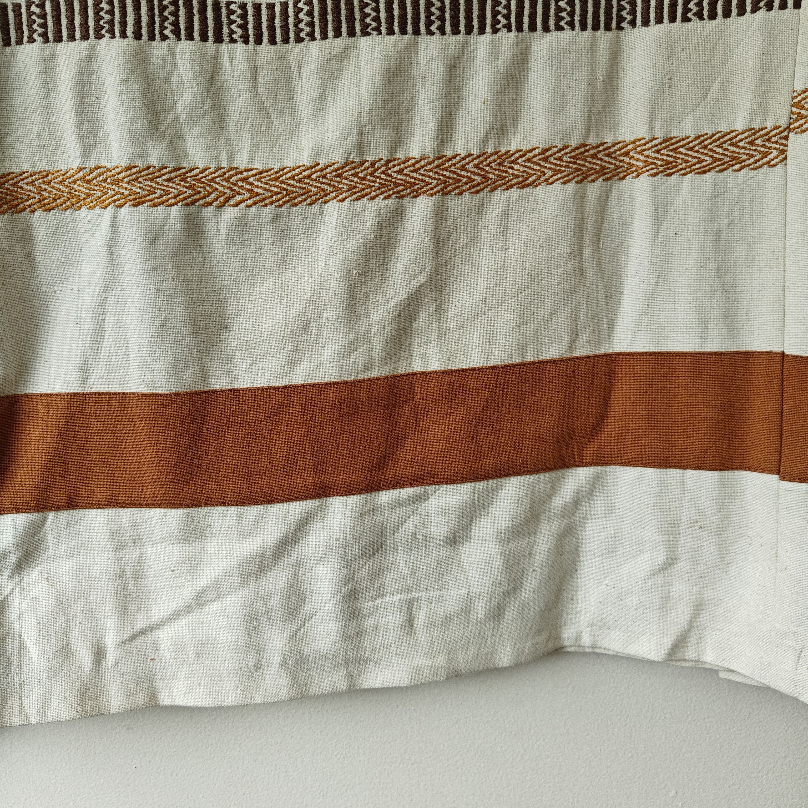 HARAGO LNWOT craft heritage kantha border Cream striped jacket $870 Size US M / EU 48-50 / 2 - 17 Thumbnail