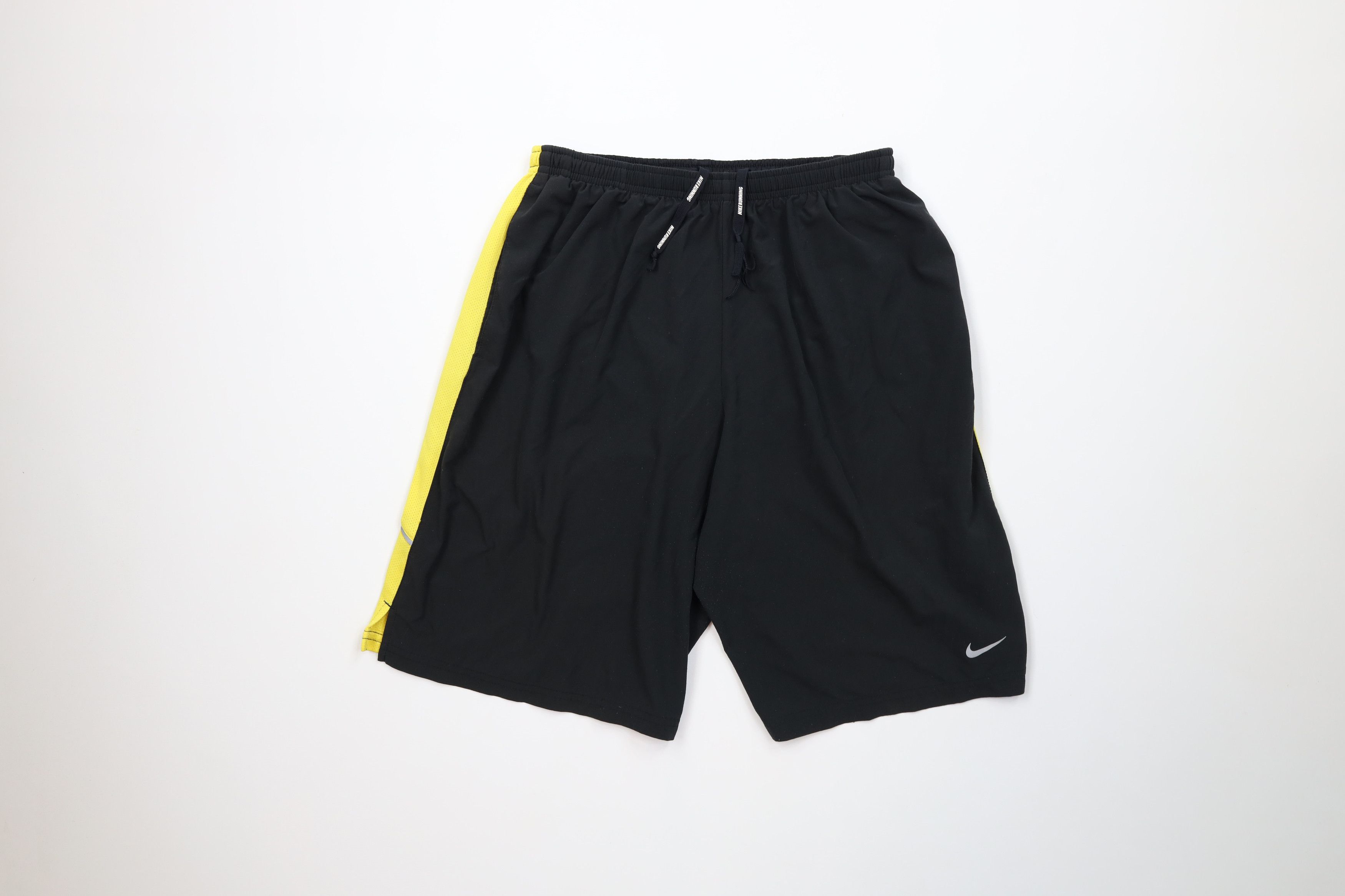 Nike Vintage Y2K Nike Mini Swoosh Reflective Lined Shorts Black Size US 32 / EU 48 - 1 Thumbnail
