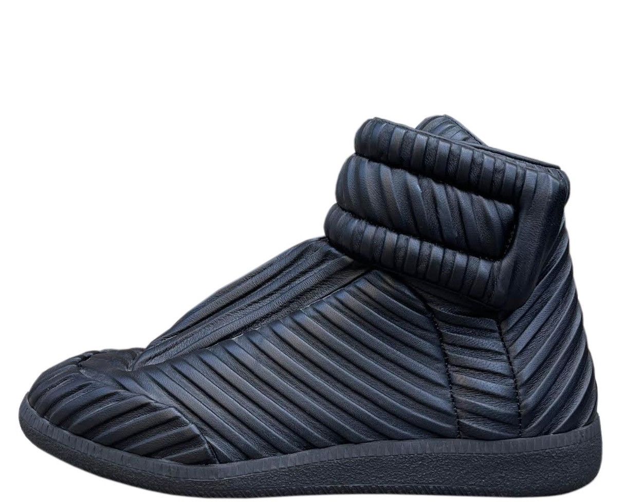 Chaussures Maison Margiela Future Cuir Craquelé Bleu Taille 43 (US 10) - Occasion - Prix Détail 1050€