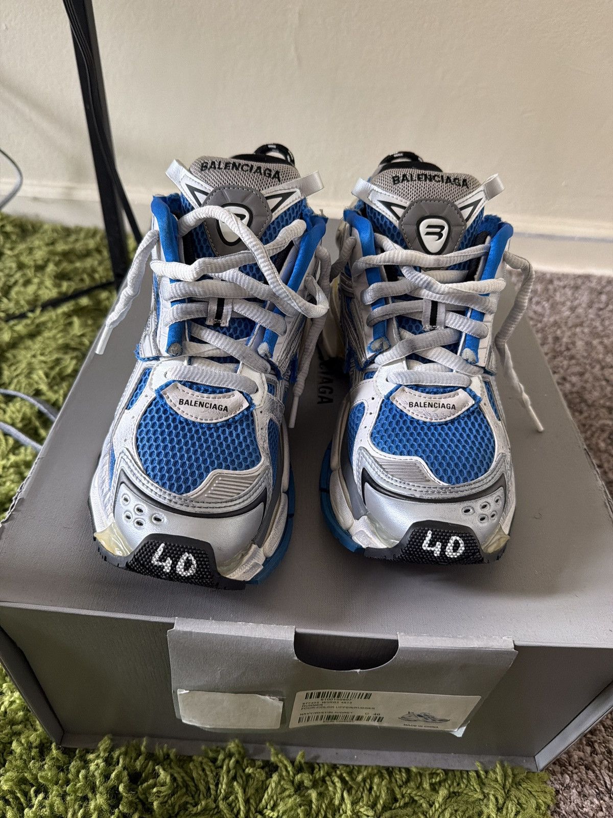 Balenciaga Runners Blue And White