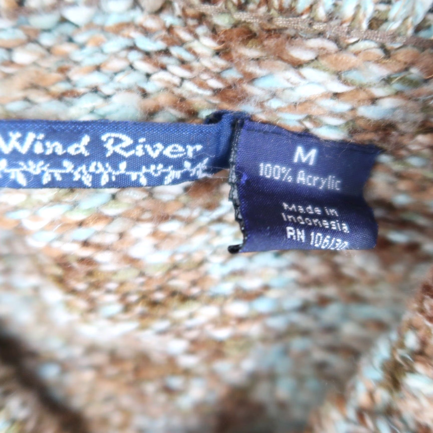 Vintage VINTAGE Wind River Cardigan Sweater M Womens 90s Bohemian Knit Marled Brown Blue Long Sleeve Size M / US 6-8 / IT 42-44 - 5 Thumbnail