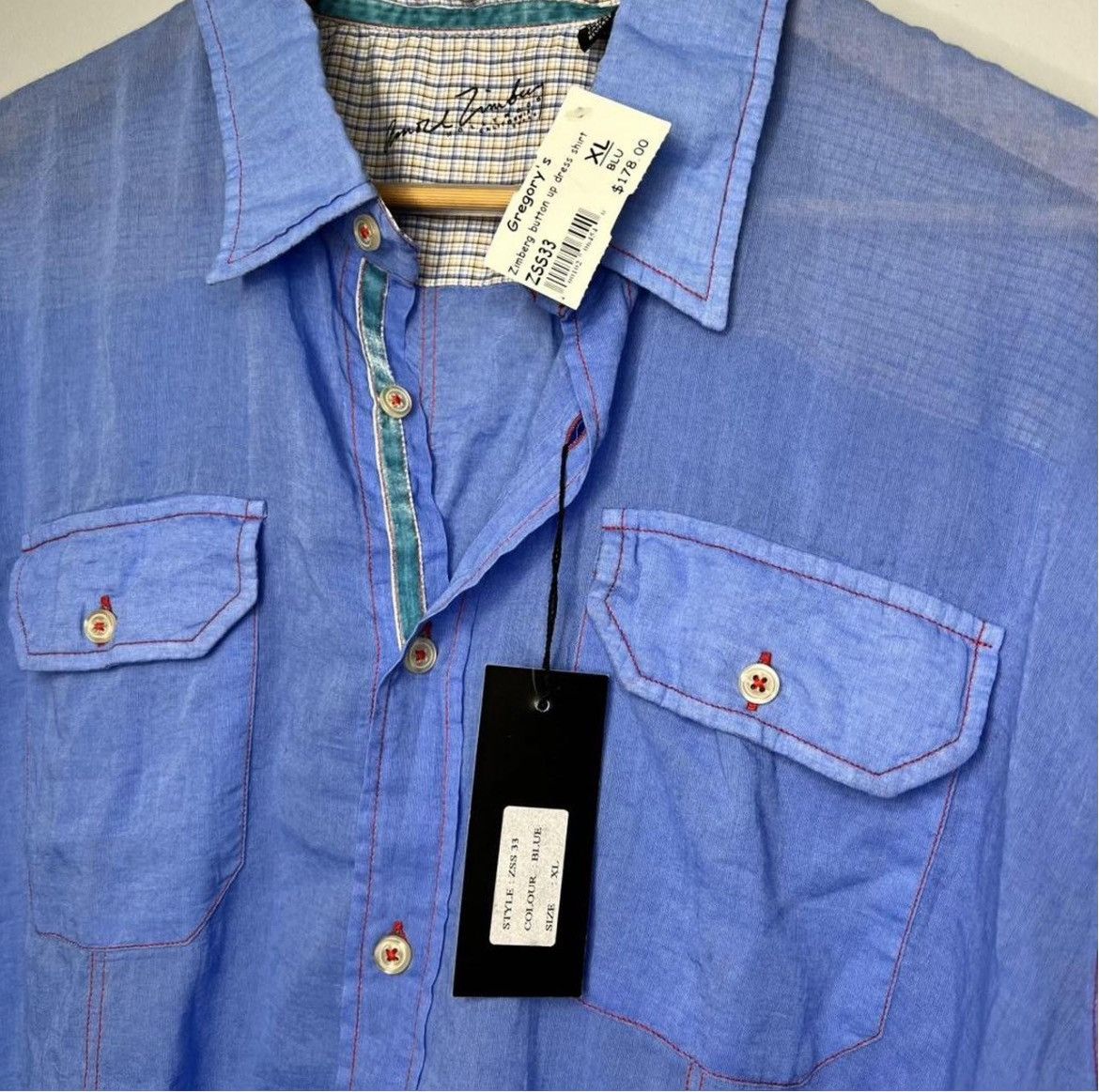 Arnold Zimberg NWT Arnold Zimberg Hollywood Archive Shirt Blue XL Size US XL / EU 56 / 4 - 4 Thumbnail