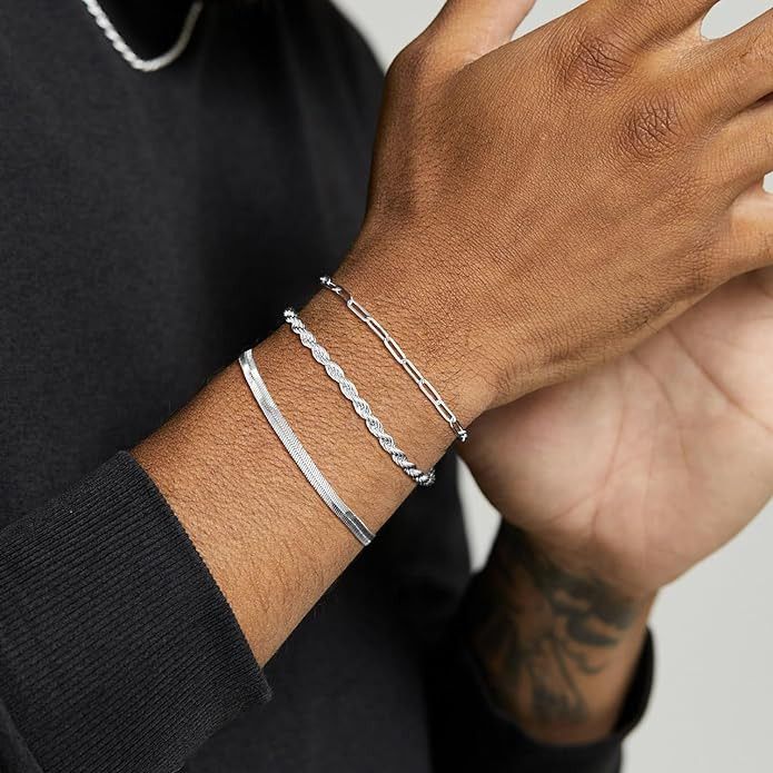 Other Silver layered chain bracelets set Size ONE SIZE - 3 Thumbnail
